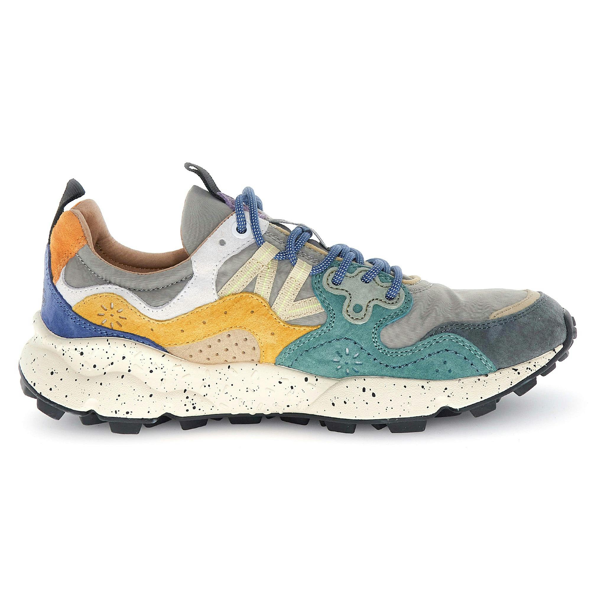 Flower Mountain Men's Grey Yamano 3 Trainers - /Petrol/Zucca - Eu 42