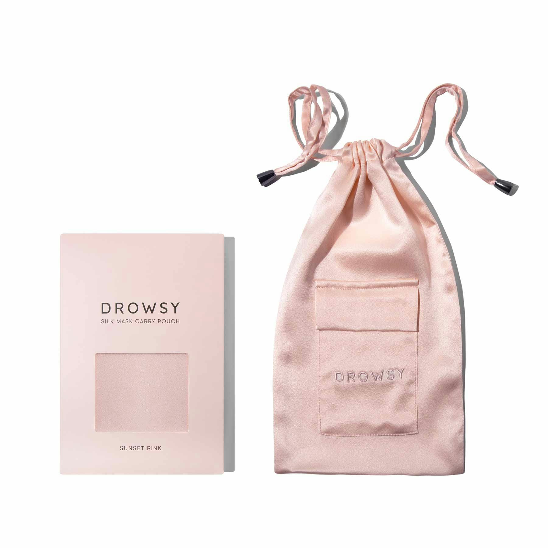 Drowsy Sleep Co Pink Sunset Silk Carry Pouch