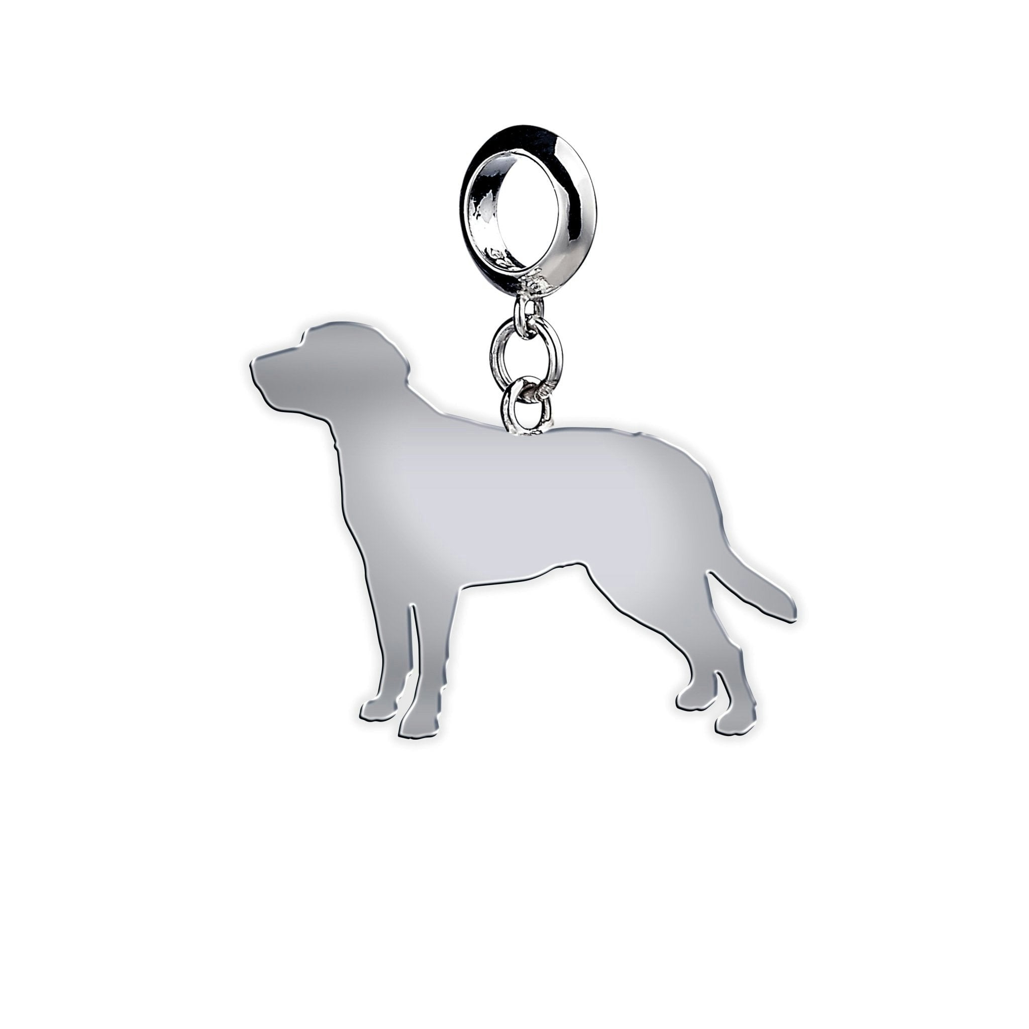 Mylee London Silver Entlebucher Mountain Dog Silhouette Charm - Yes - Slider Charm