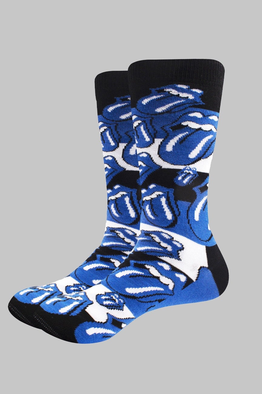 Paradiso Clothing Unisex Blue The Rolling Stones Tongues Socks