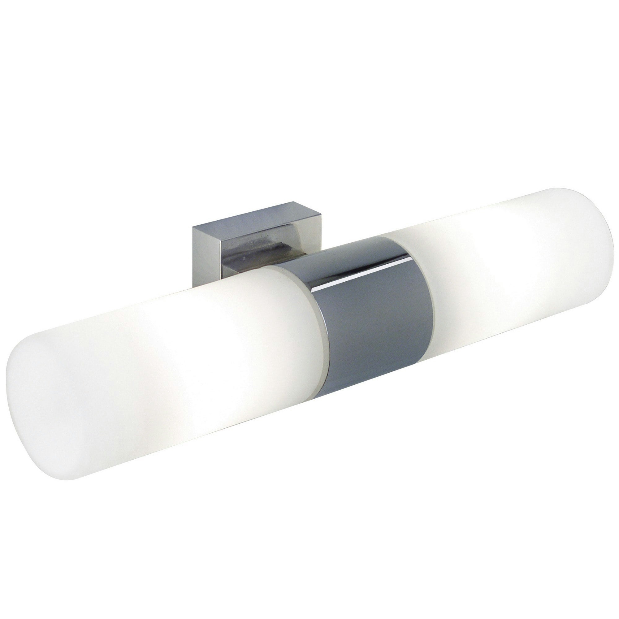 Rackhams Light/Silver Tangens Double | Wall | Chrome - Glass - 1