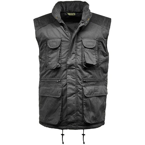 Coolandnew Black Multi Pocket Padded Gilet - L