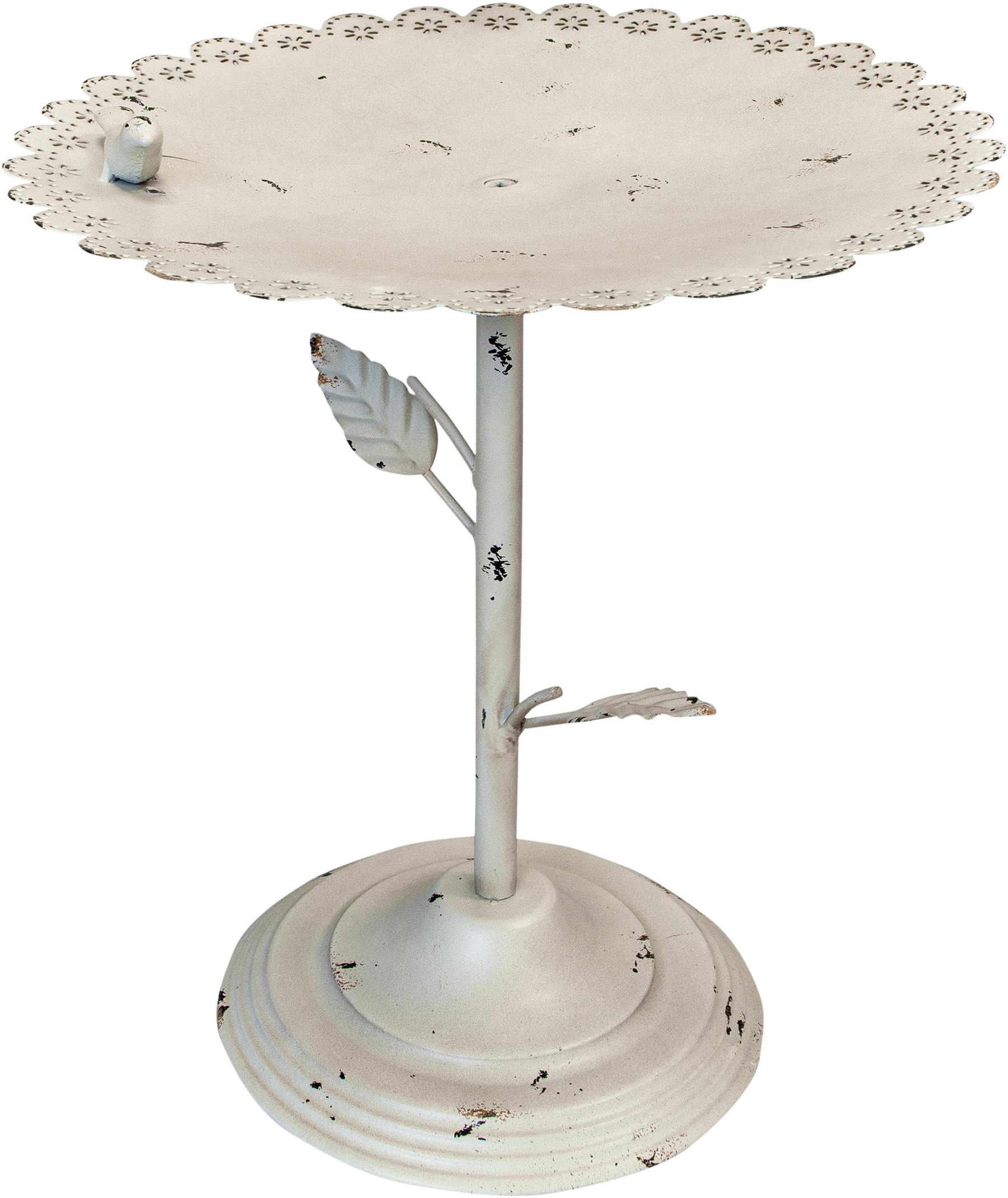 Rackhams White Ornamental Free Standing, Weather Resistant, Pedestal Style, Easy Assemble Bird Bath