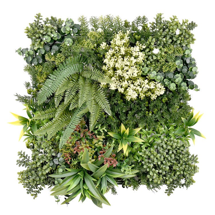 Rackhams Green Premium Artificial Plants Wall Panel 50Cm X 50Cm - Aurora C