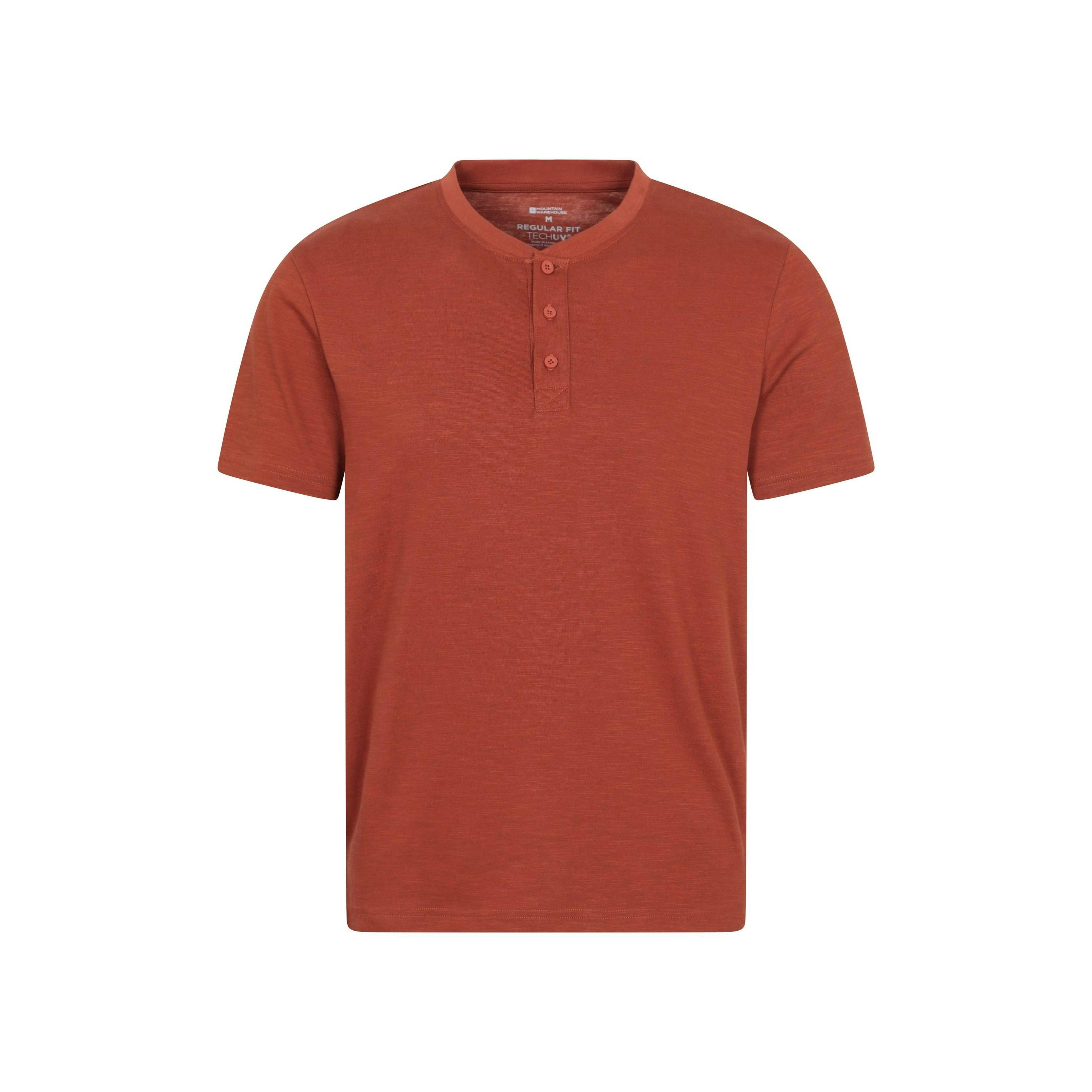 Mountain Warehouse Men's Hasst Organic T-Shirt - Rust - 3XL - Rust - 100% Organic Cotton