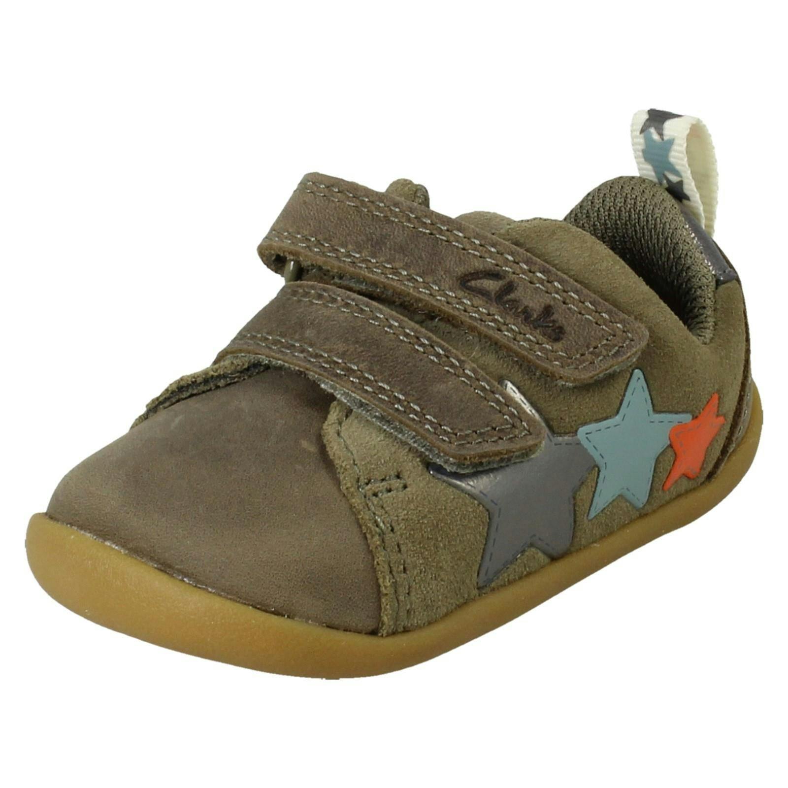 Clarks Boys Pre-Walking Shoes Roamer City T - Khaki - Uk 4.5 Infant - F