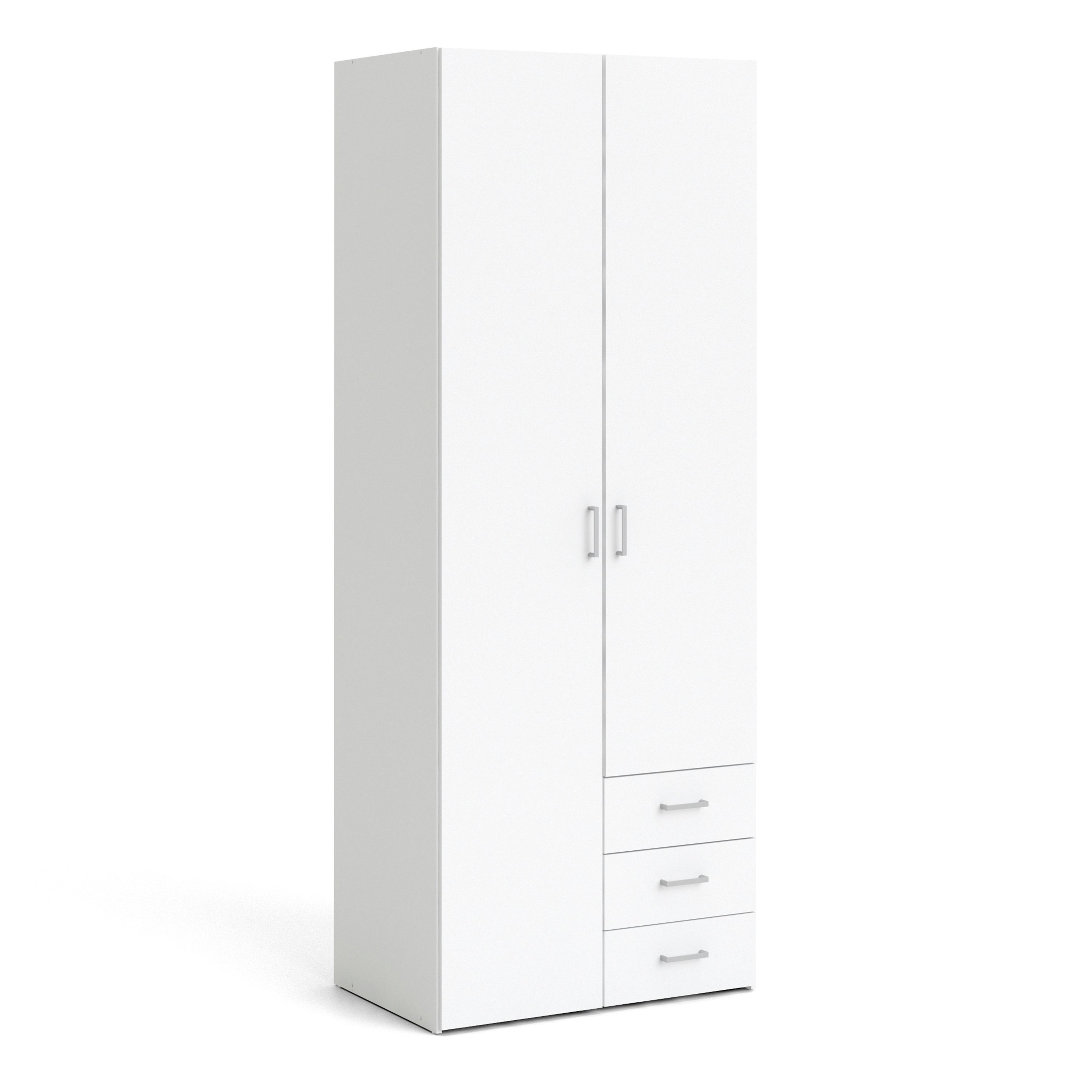 Rackhams White Space Wardrobe - 2 Doors 3 Drawers In 2000 - Malemine - 1