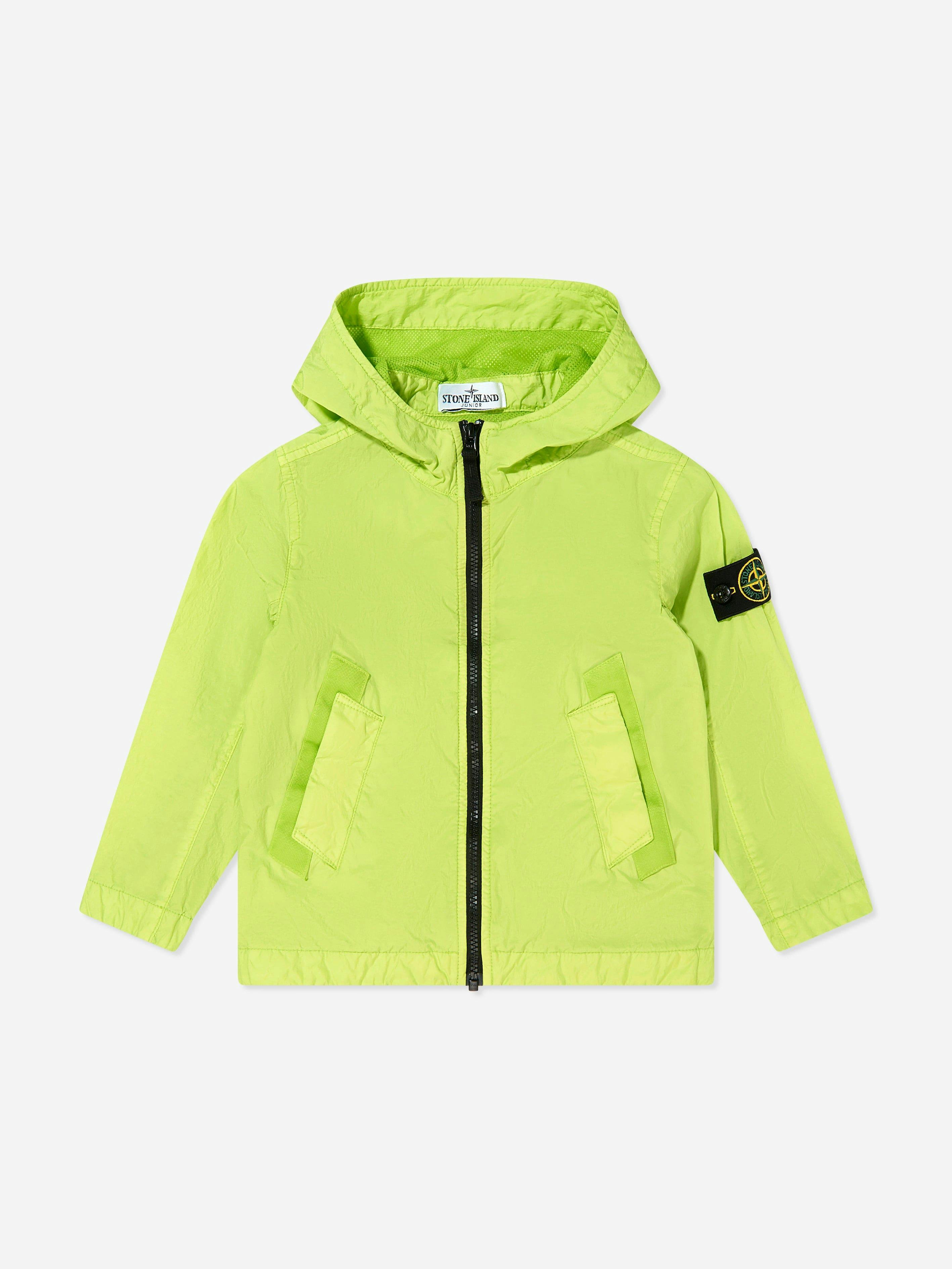 Stone Island Boys Green Junior Lightweight Ripstop Jacket In - 8 Yrs