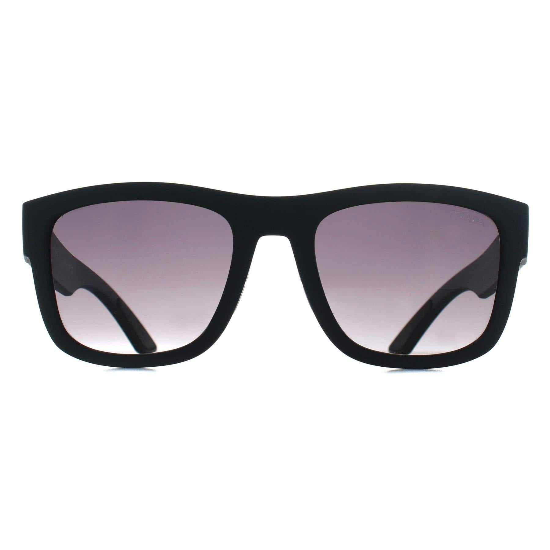 Prada Linea Rossa Black/Grey Ps 01Zs 1Bo09u Man Sunglasses Nylon Pillow Normal Shaded - Image 5