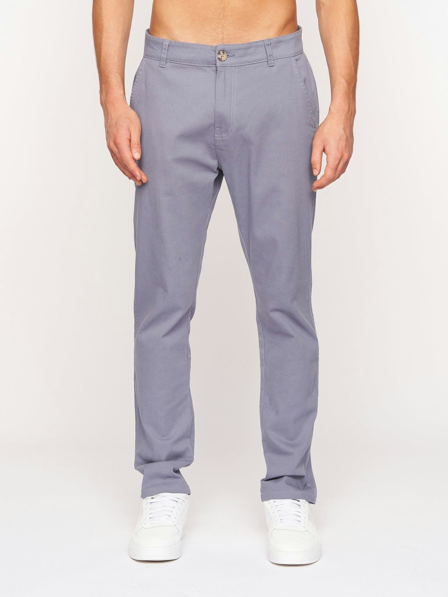 Crosshatch Men's Blue Roysden Chinos Pale - W32 L32