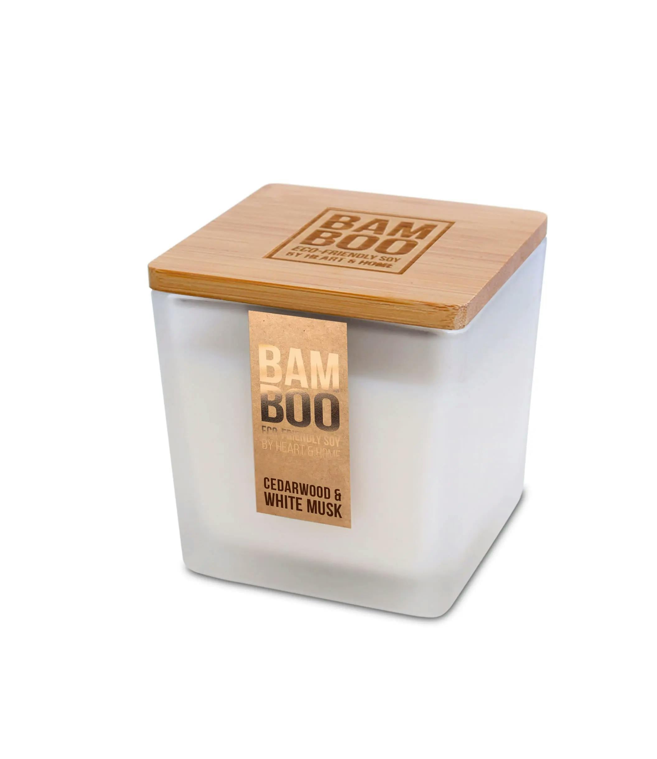 Bamboo White Cedarwood & Musk - Large Jar Candle