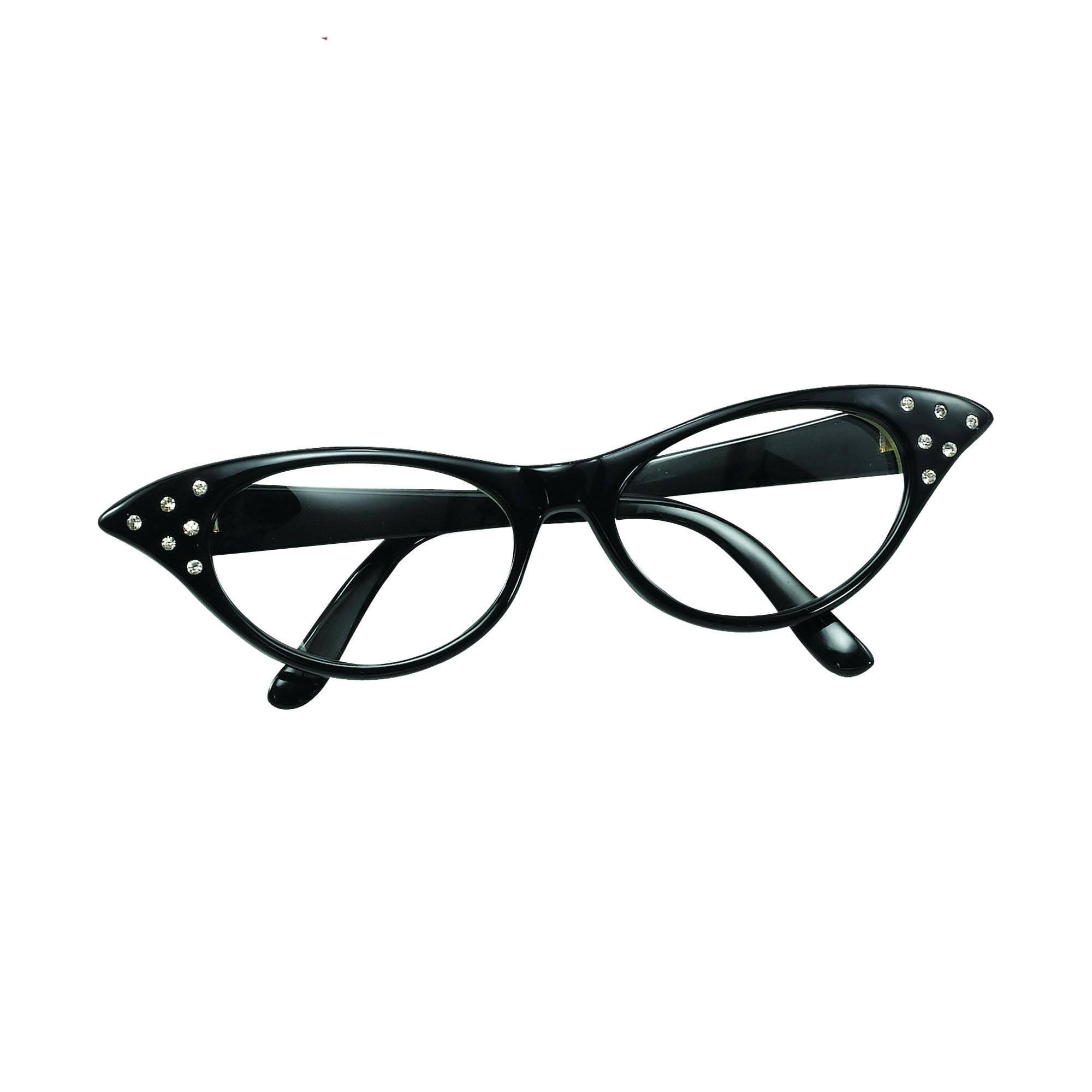 Bristol Novelty Women's Black 50S Glasses - One Size