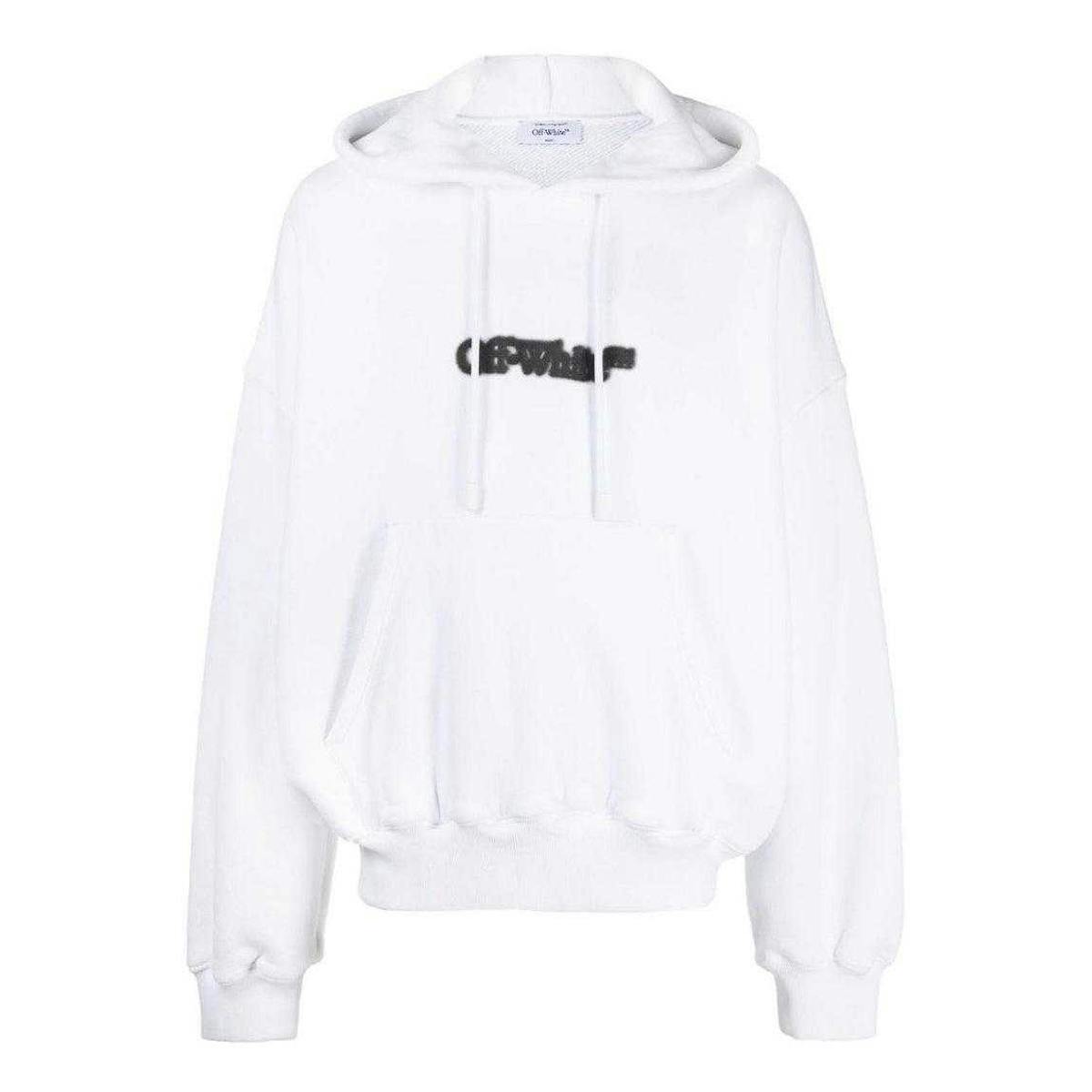 Off-White Unisex White Off- Adult Blurr Book Oversized Hoodie - Xxs - 100% Cotton