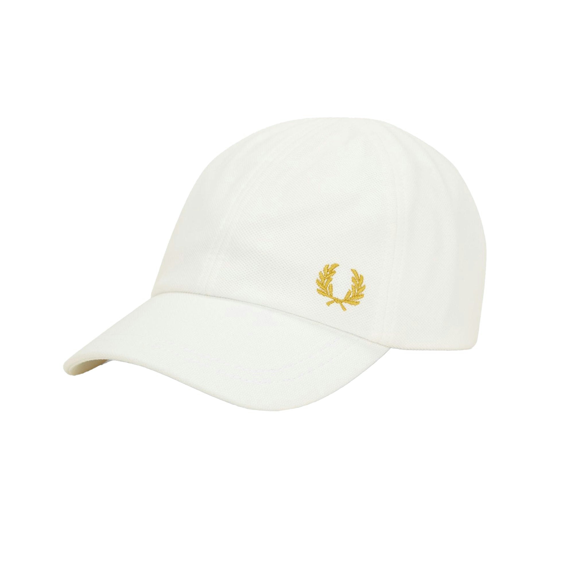 Fred Perry White Classic Piqué Cap Snow /Honeycomb - One Size
