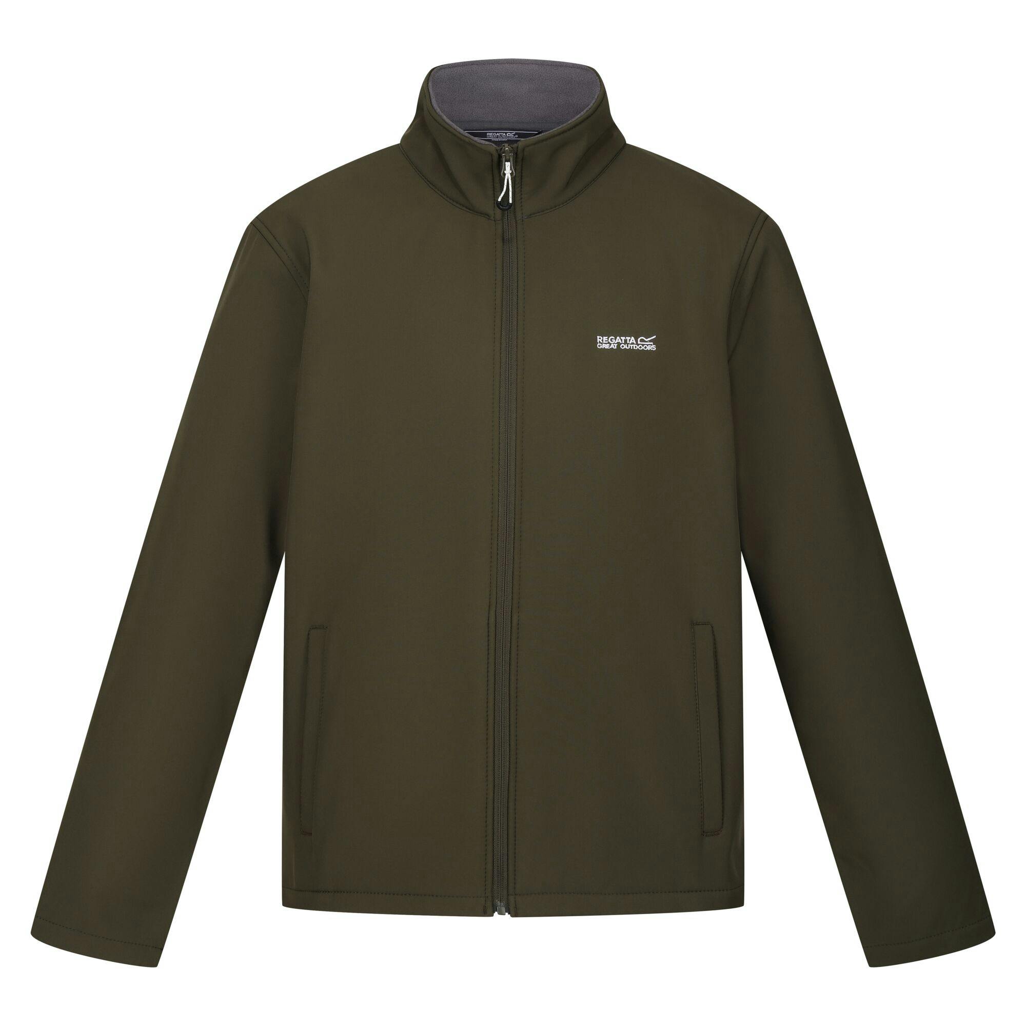 Regatta Men's Dark Cera V Wind Resistant Soft Shell Jacket - Khaki - L - Khaki - 96% Polyester/4% Elastane