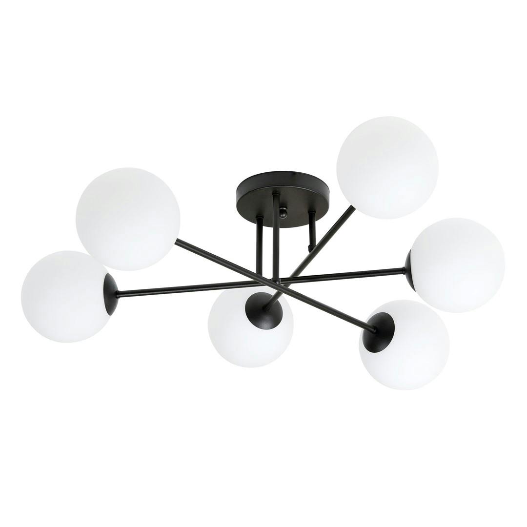 Emibig Black/White Roma Ceiling Lamp 6 X E14 With Shade