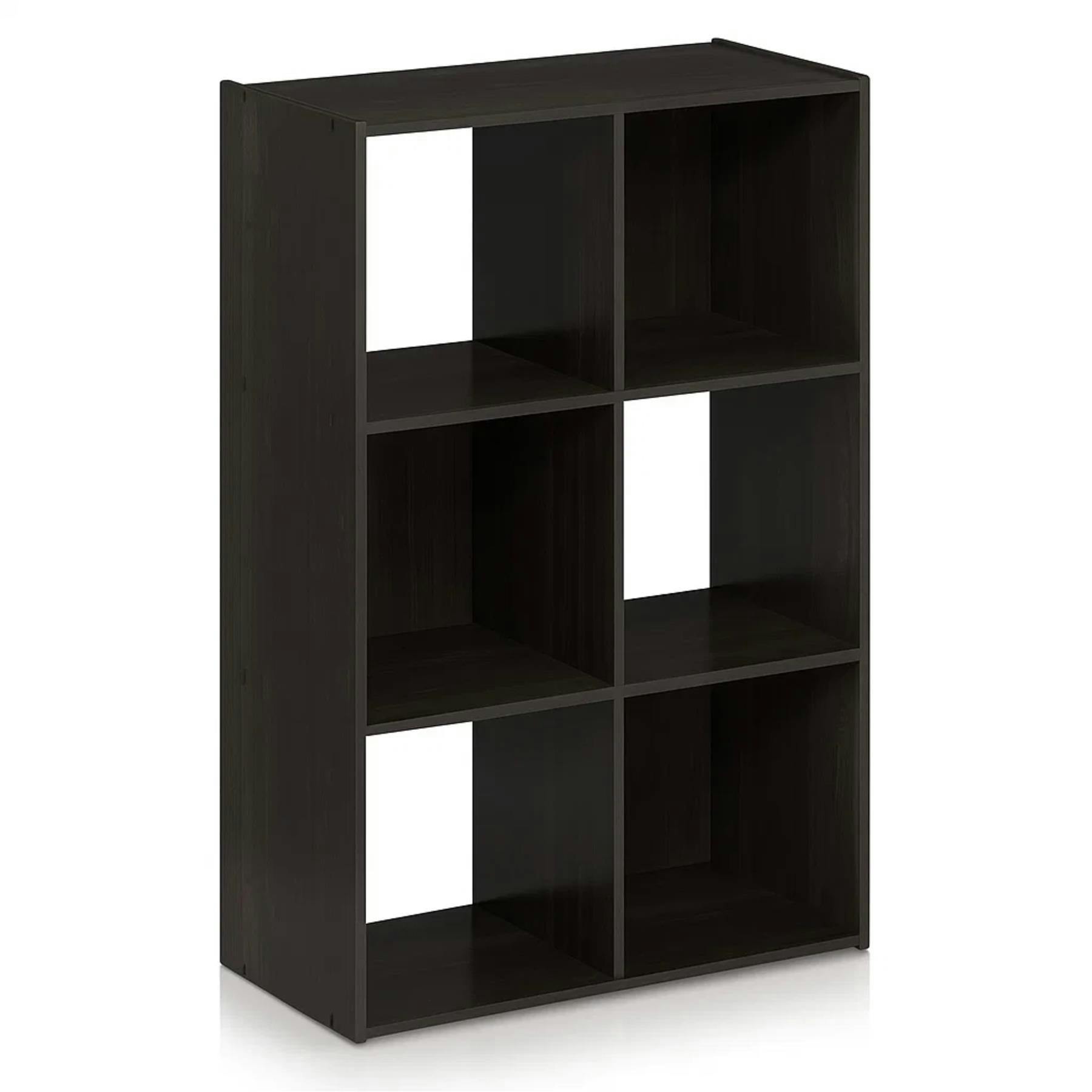 Walplus Durable Pelli Cubic Storage Cabinet, 3X2, Espresso For Bedroom