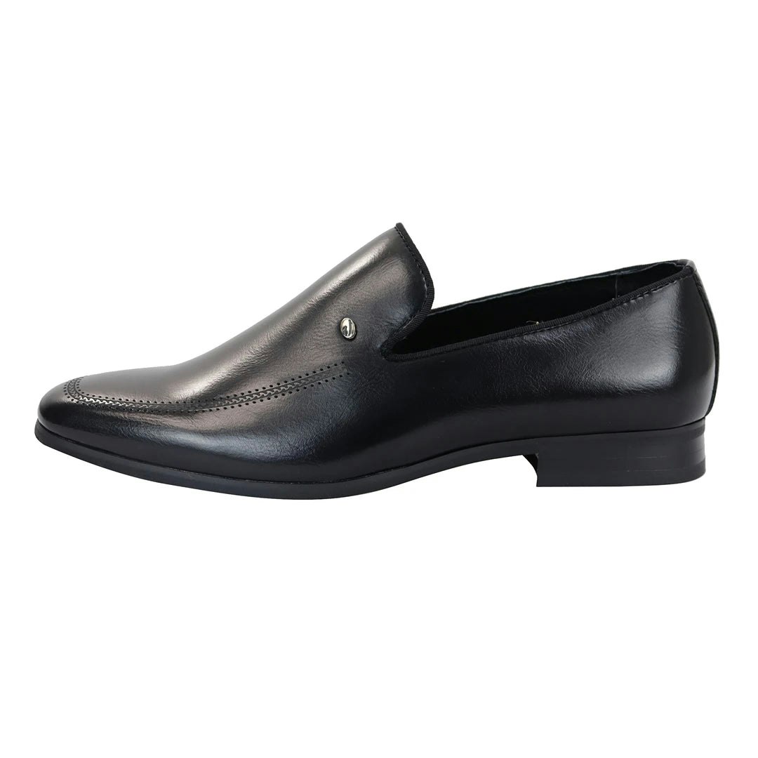 Dolcetto Men's Black Slip On Loafer Shoes - Uk 10