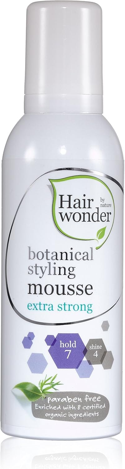 Hair Wonder Green/White/Amber Hairwonder Botanical Styling Mousse Extra Strong 200Ml