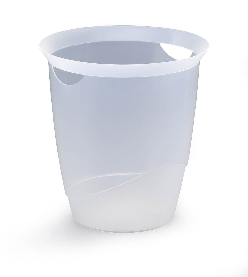 Rackhams Trend Plastic Waste Recycling Bin | 16 Litre | 6 Pack | Transparent