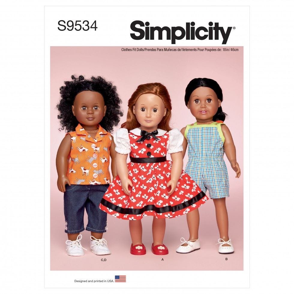 Simplicity Sewing Pattern 9534, Doll Clothes Os (One Size Only) - Easy - Os (One Size Only)