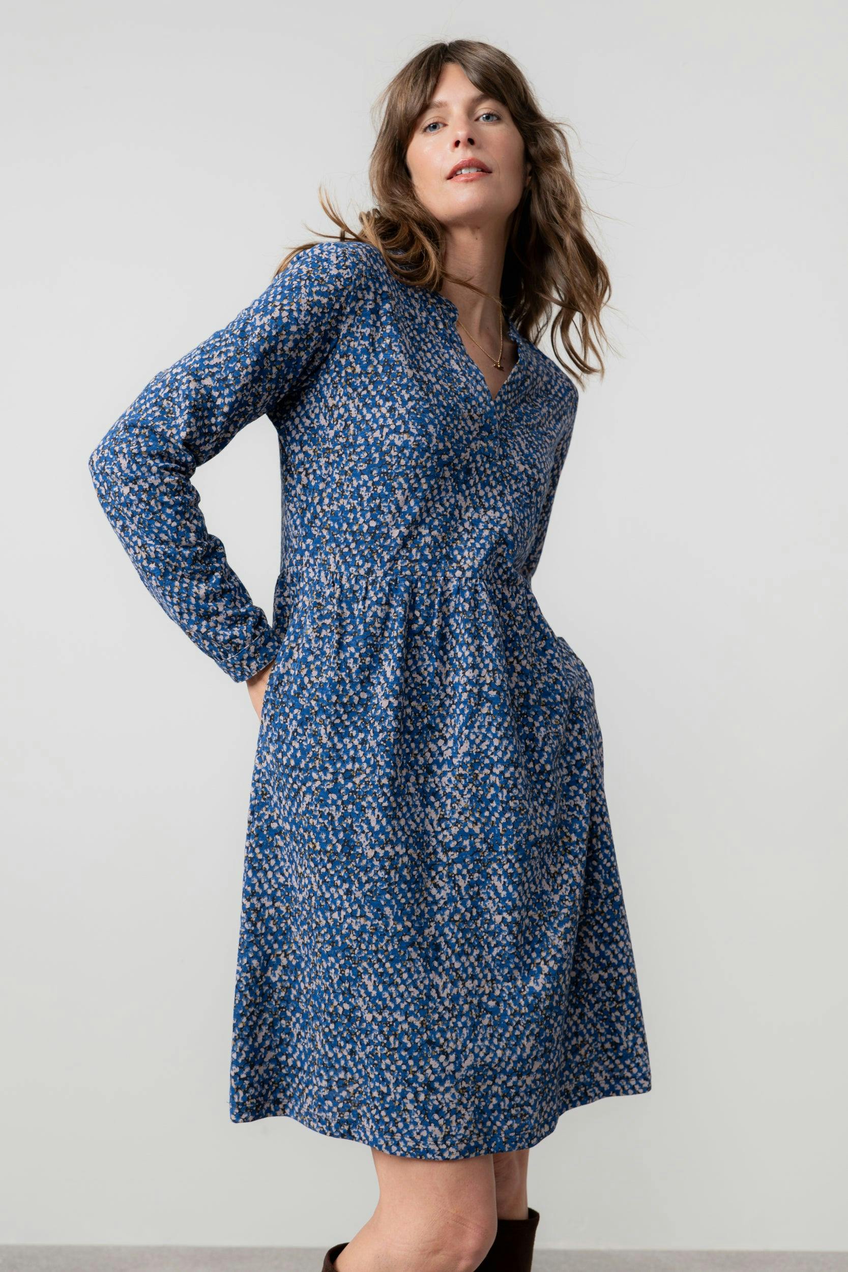 Lily & Me Cobalt Fable Organic Cotton Jersey Dress - 16