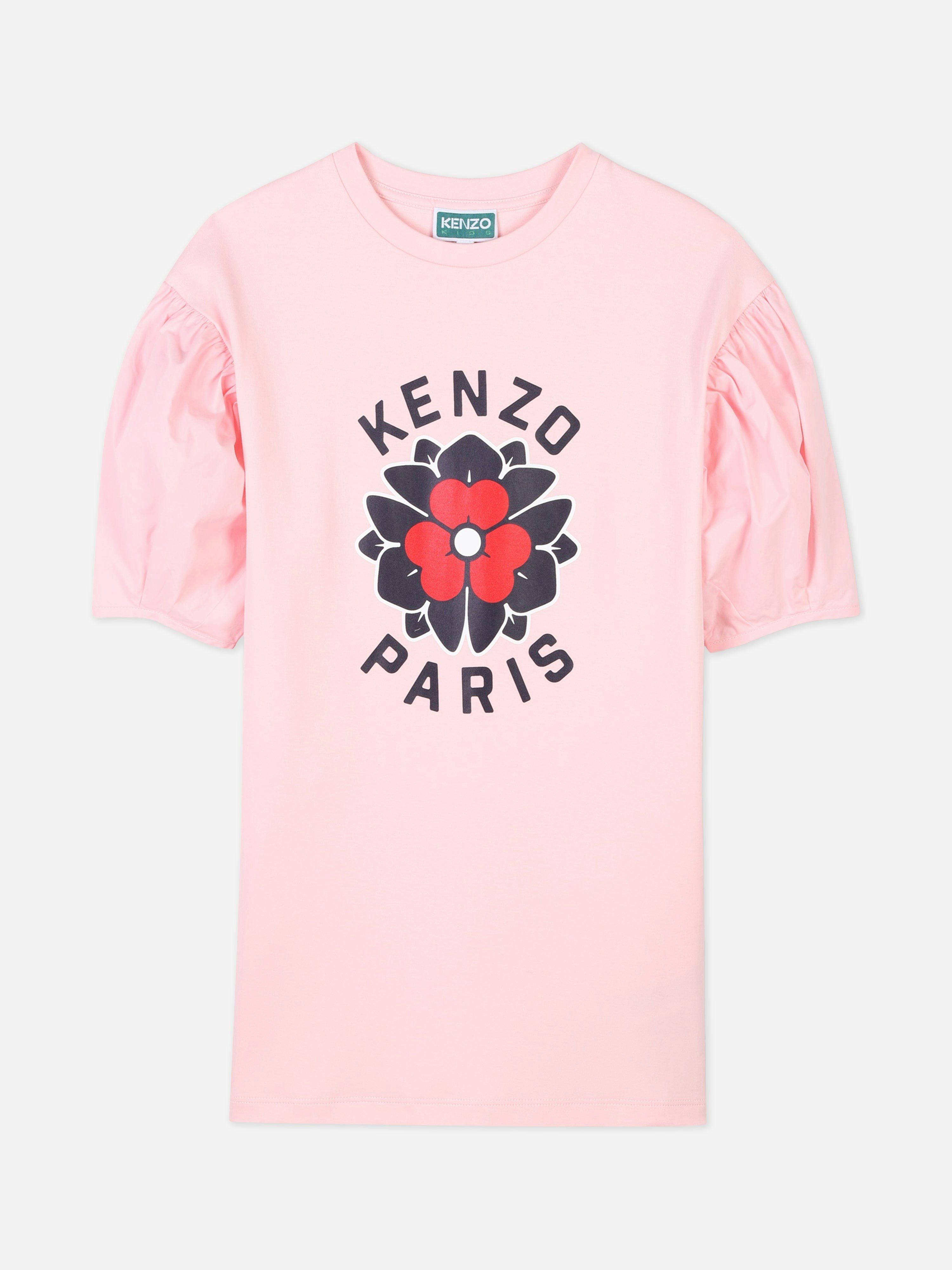 Kenzo Kids Girls Pink Kenzo Boke Flower Dress In - 12 Yrs