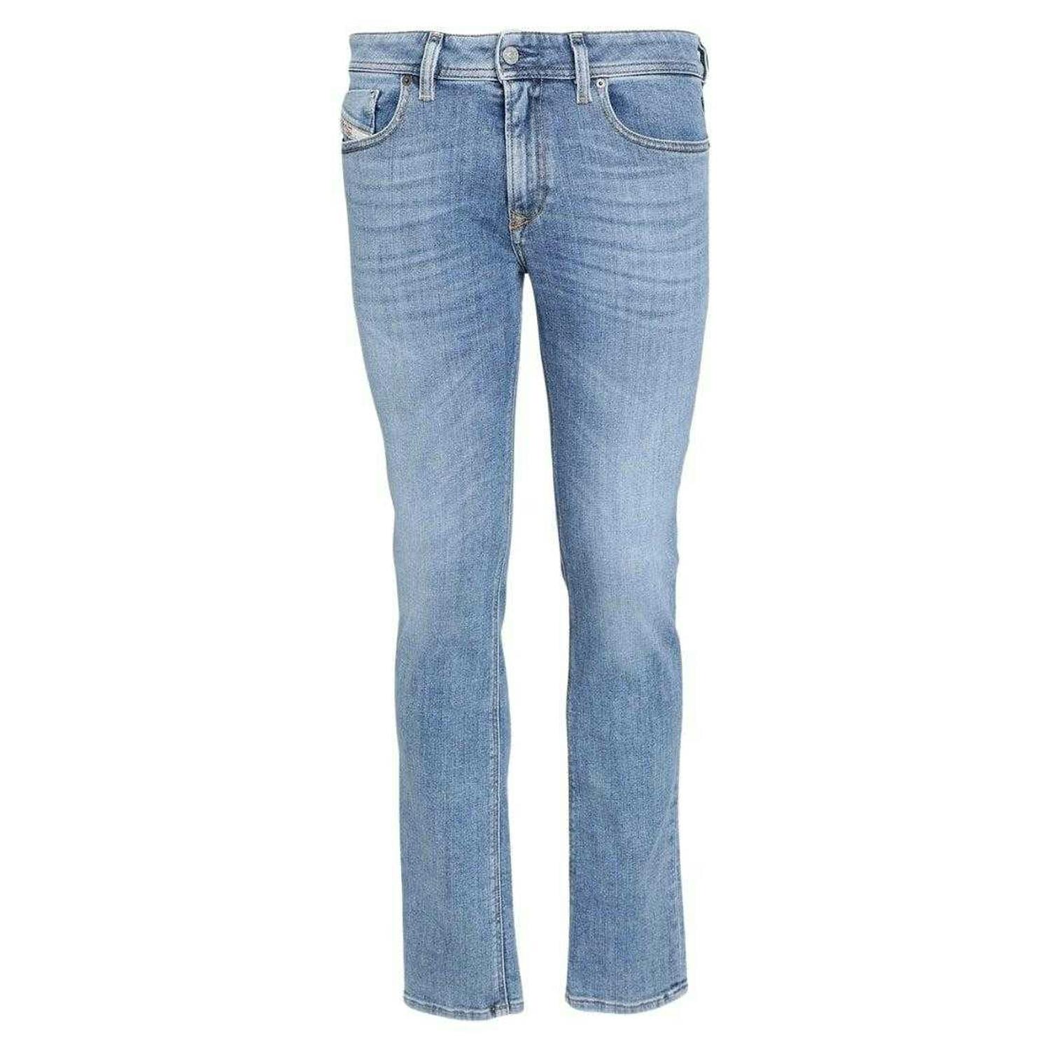 Diesel Men's Blue Sleenker Skinny Jeans - 33R - 96% Cotton/3% Elastomultiester/1% Elastane
