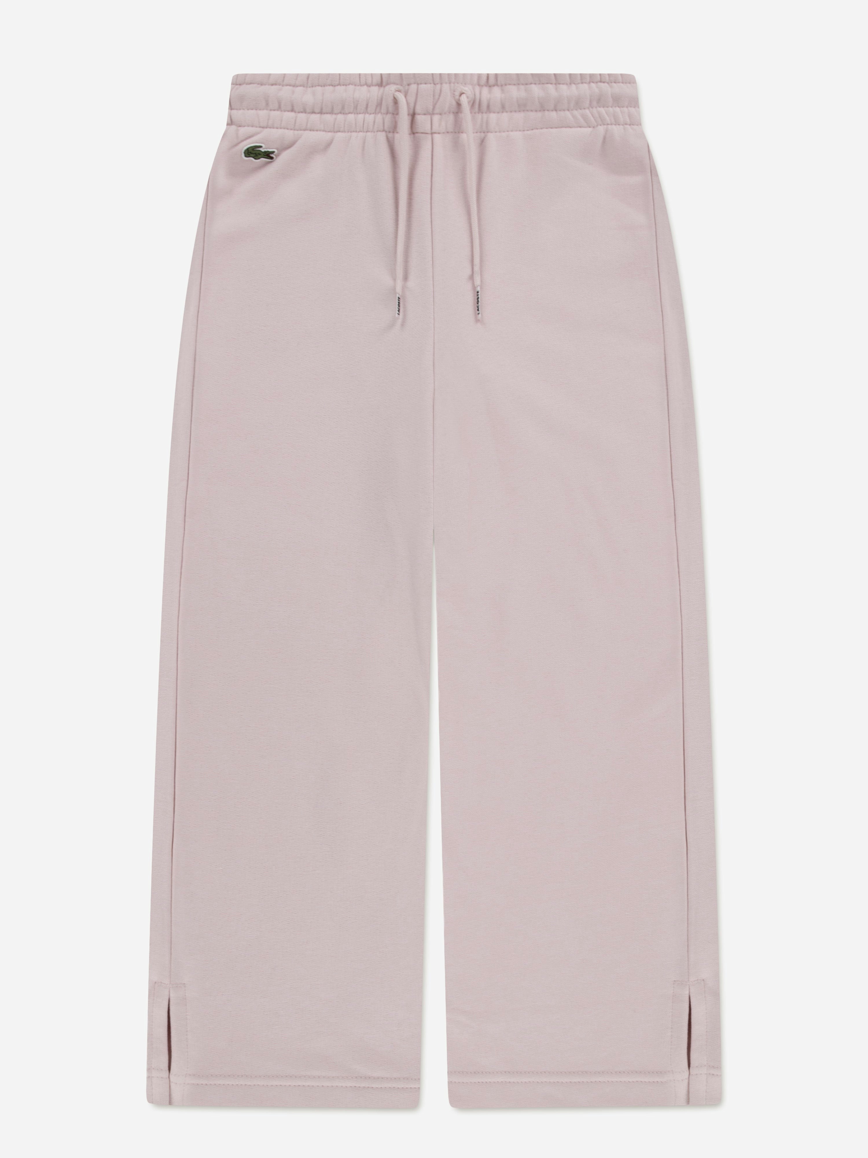 Lacoste Kids Girls Pink Lacoste Logo Joggers In - S 8 Yrs