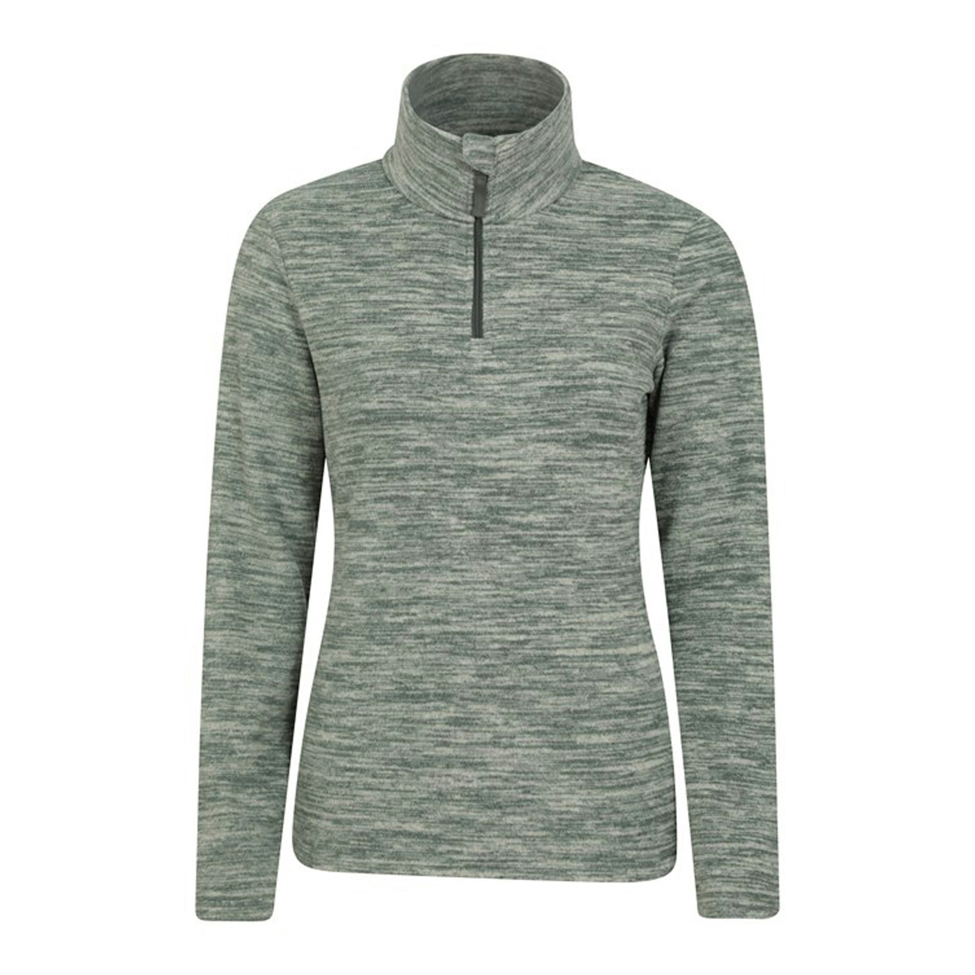 Mountain Warehouse Women's Snowdon Melange Fleece Top - Khaki - Khaki - Size 22 Uk