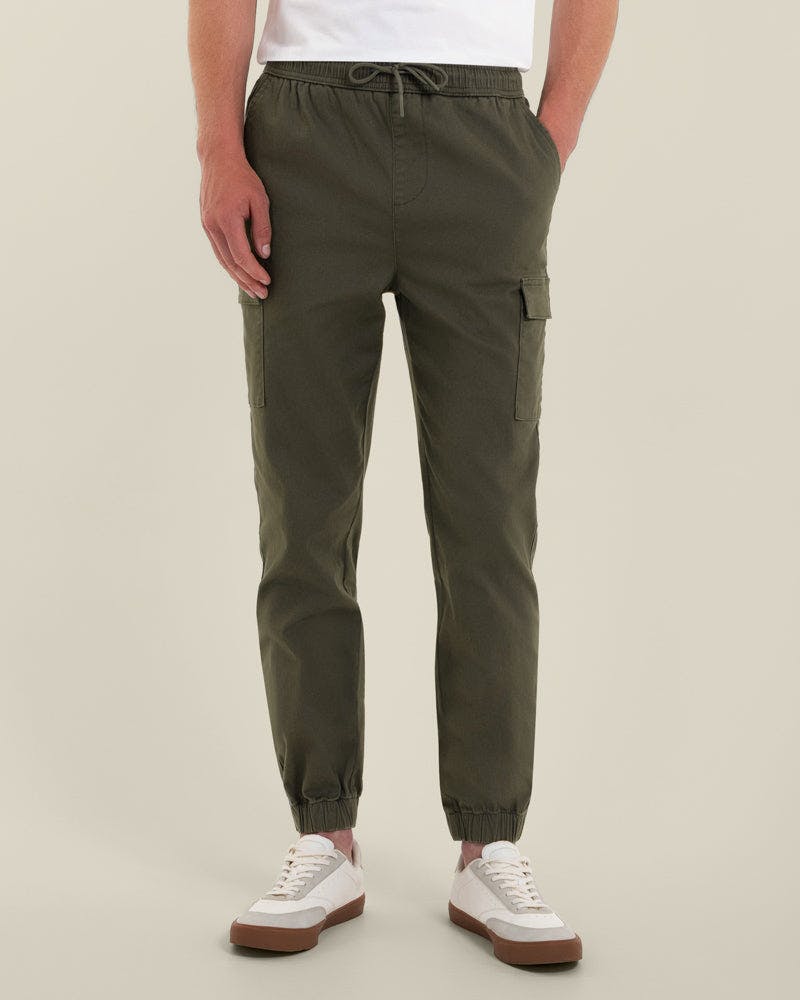 Larsson & Co Combat Pocket Chino Trouser - 32R - Khaki