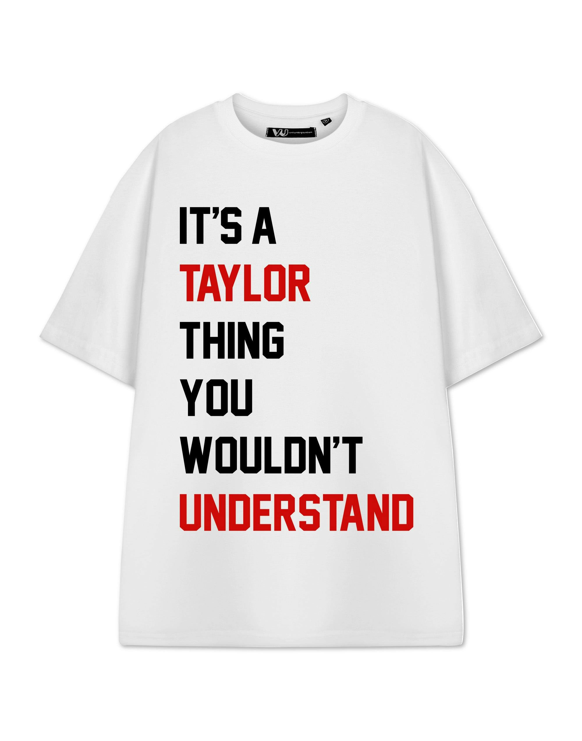 Vanilla Underground Women's White Show Me The Merch It's A Taylor Thing Short Sleeved T-Shirt - Large