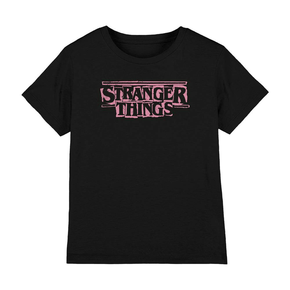 Stranger Things Black Kids Punk Logo T-Shirt - 7-8 Years
