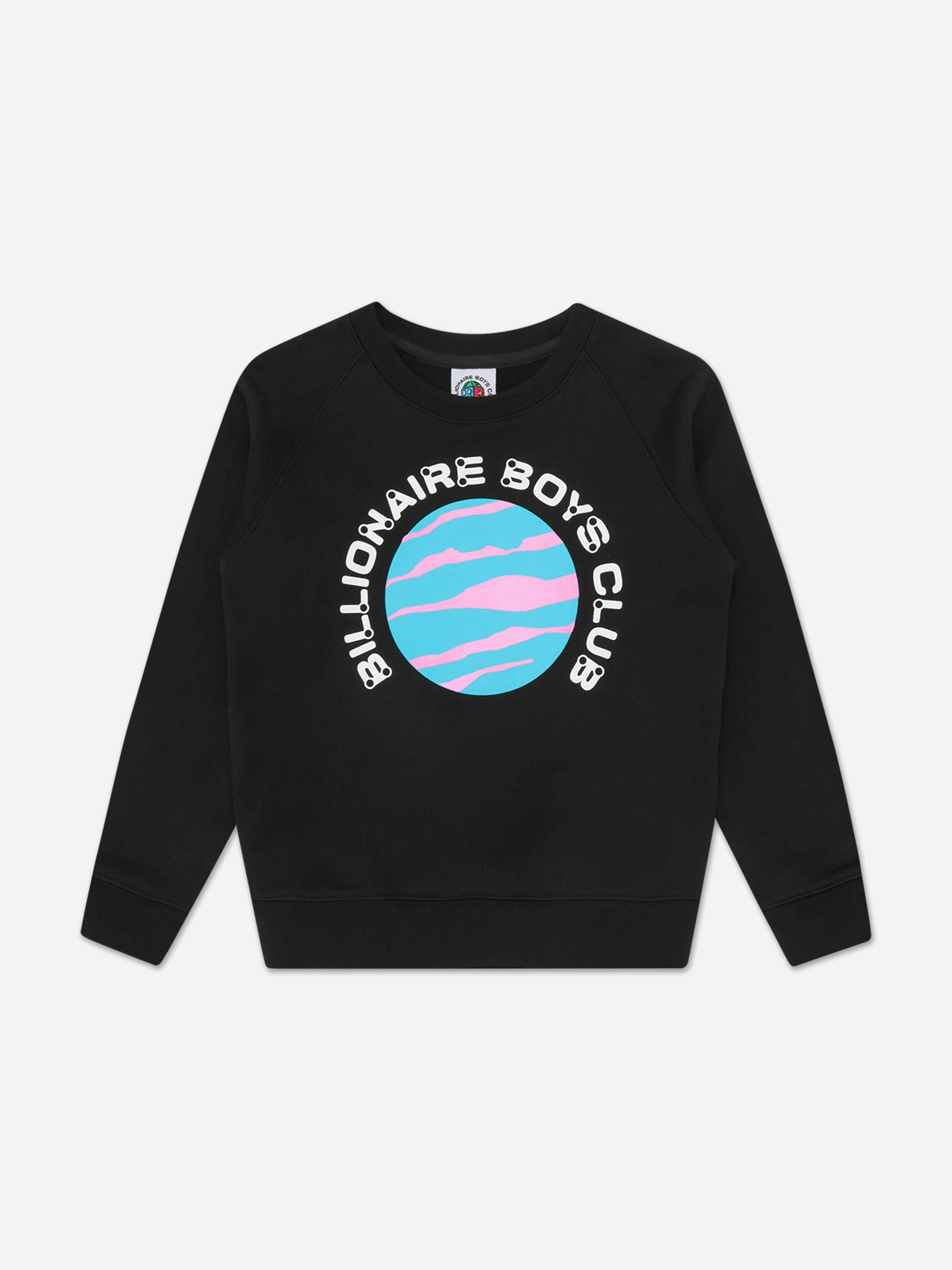 Billionaire Boys Club Boys Black Billionaire Club Planet Sweatshirt In - 4 Yrs