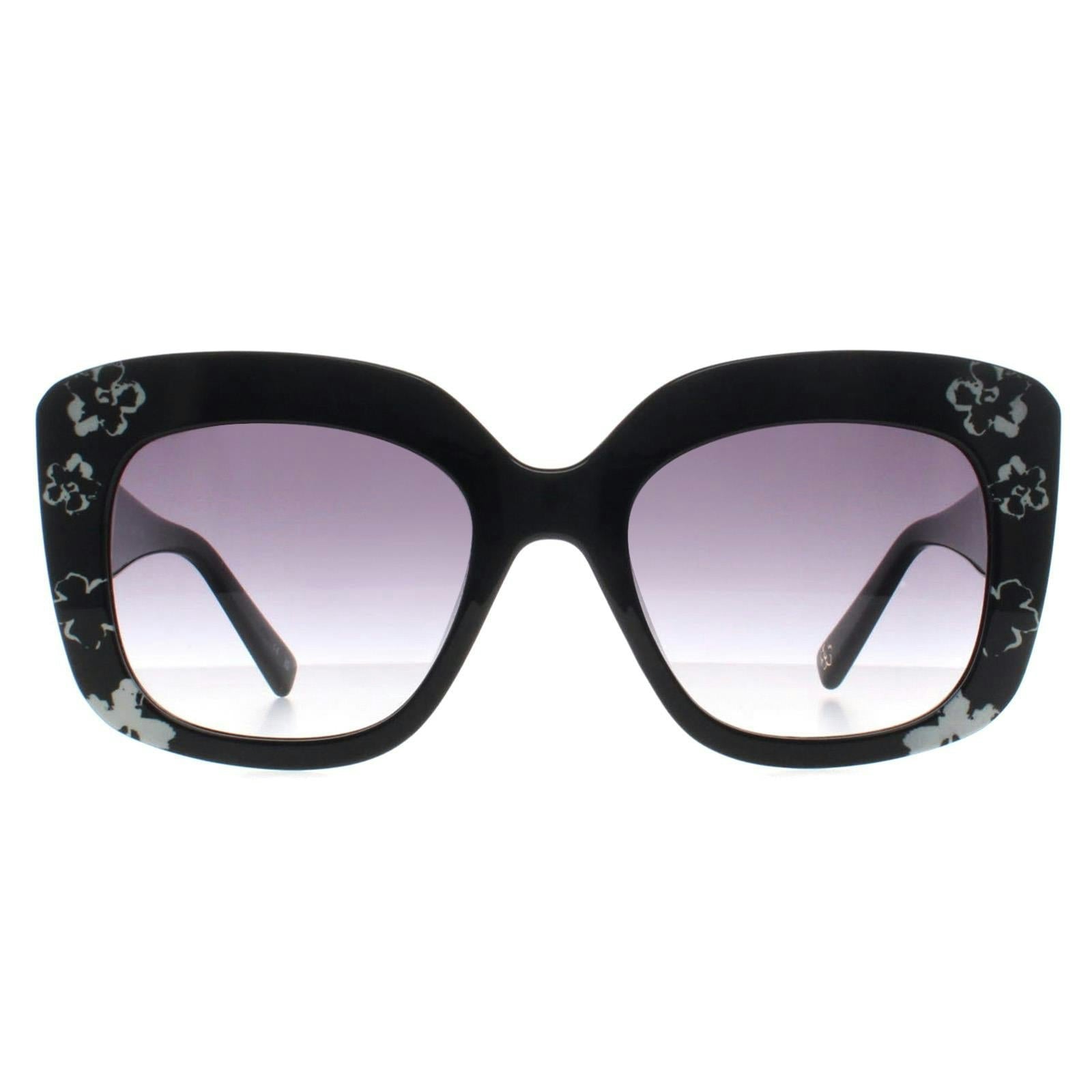 Ted Baker Women's Black Tb1675 Hattie Solid Flowers Sunglasses