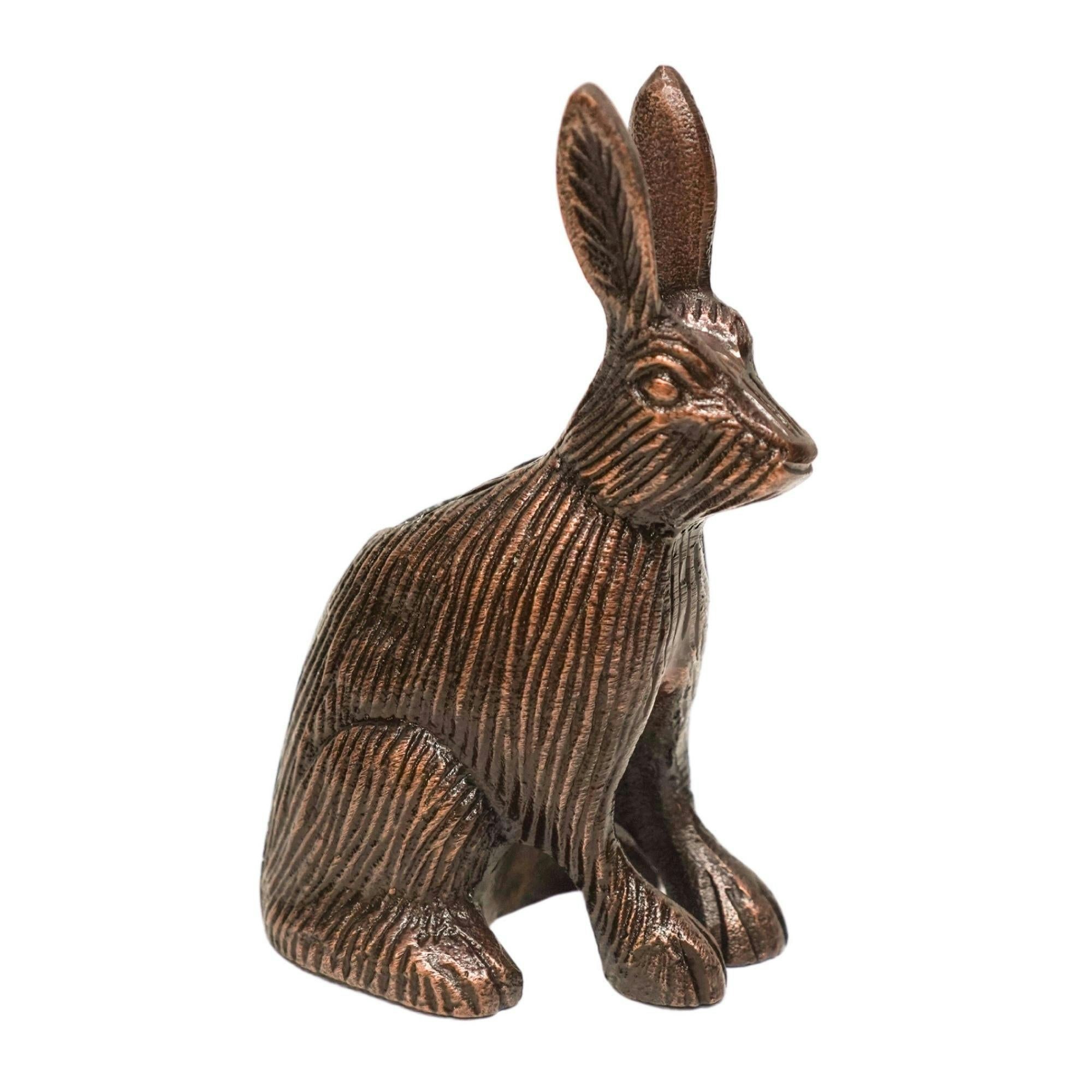 Rackhams Cast Aluminium Hare Candle Holder - Antique Copper