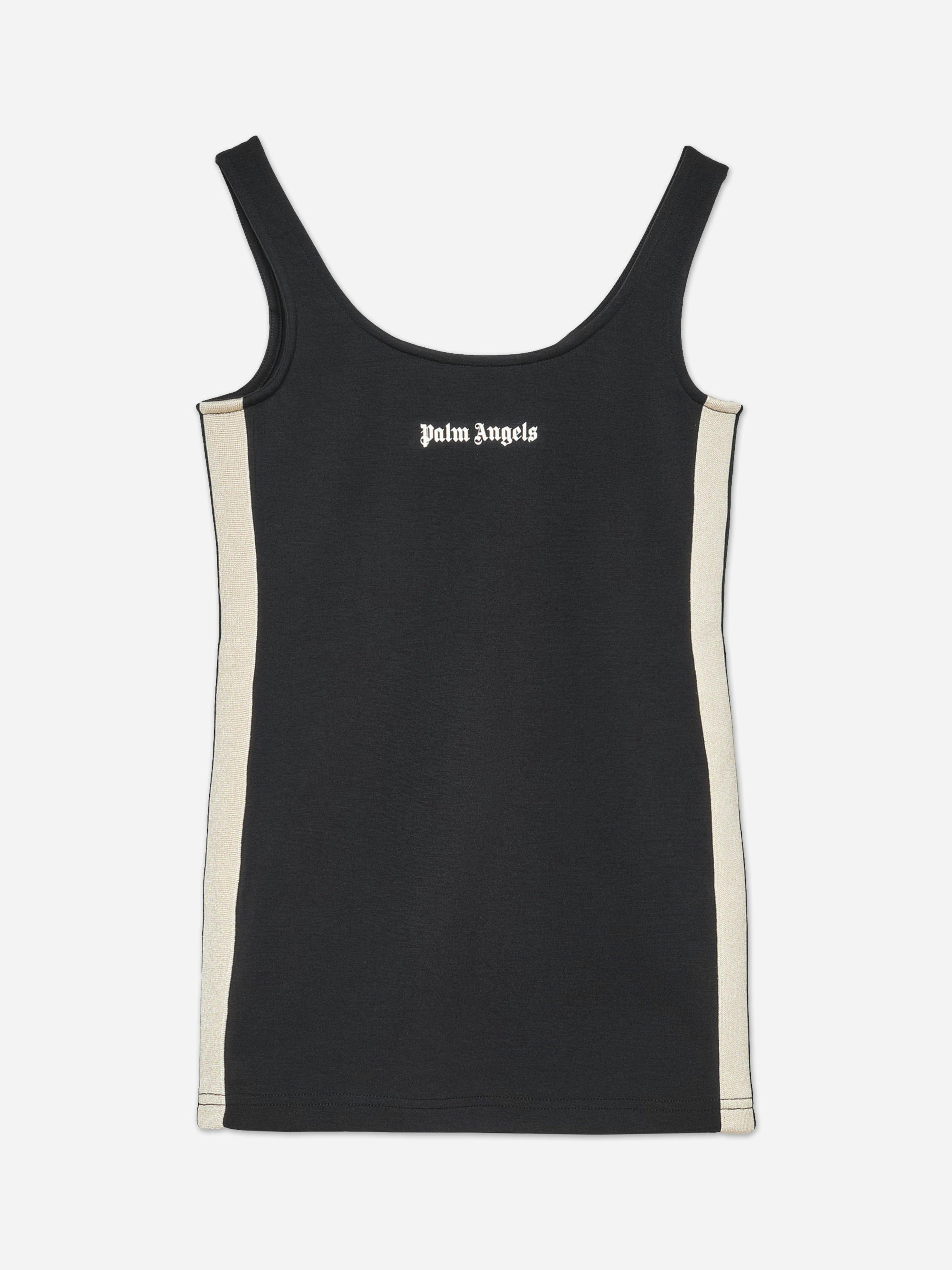 Palm Angels Girls Black New Track Dress In - 12 Yrs