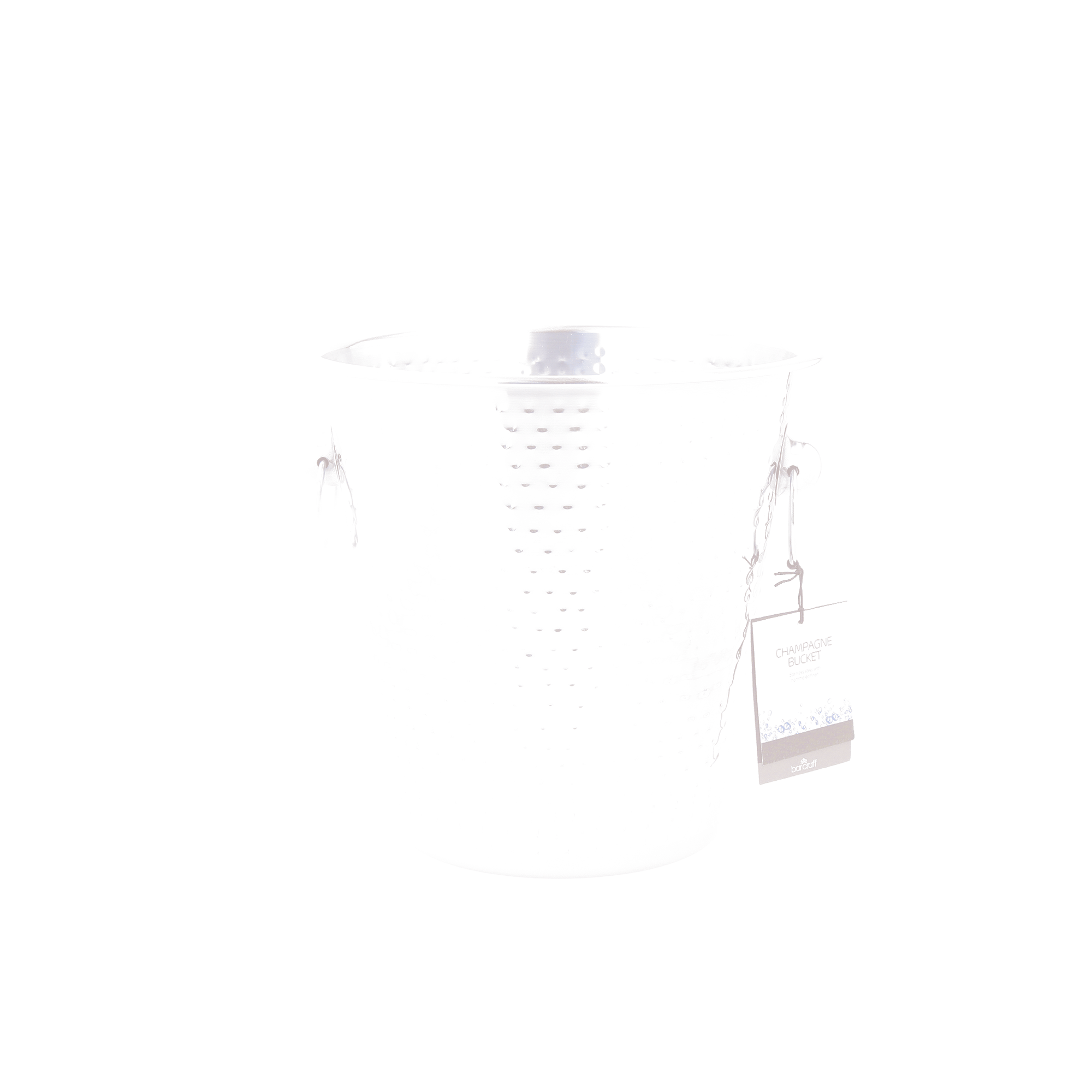 Rackhams Silver Hammered-Steel Sparkling Wine & Champagne Bucket With Ring Handles - Stainless Steel