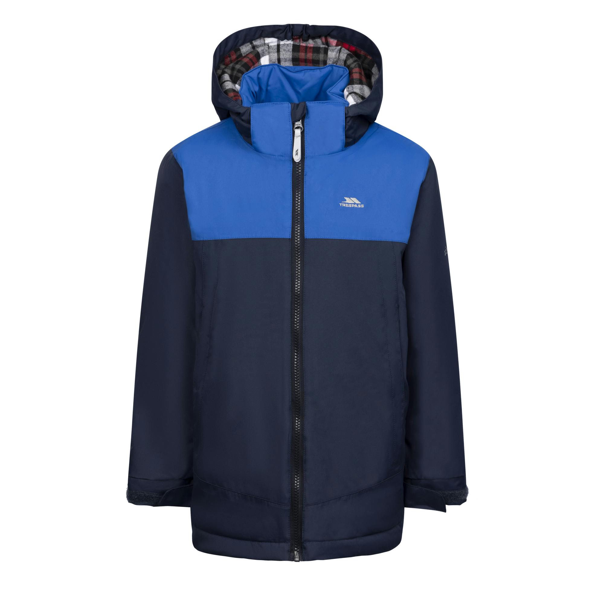 Trespass Boys Terris Waterproof Jacket - Navy - 7-8 Years - Navy - 100% Polyester