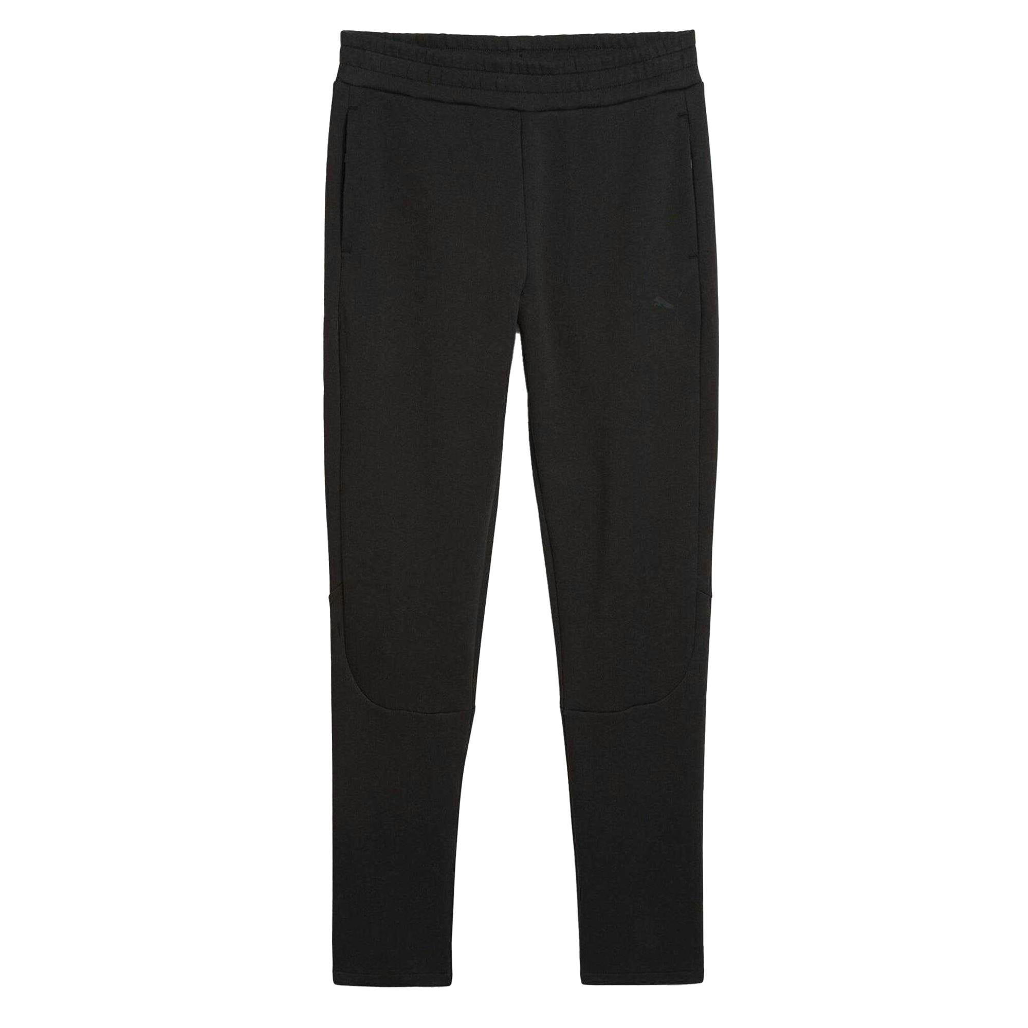 Puma Men's Black Evostripe Core Fleece Tapered Joggers - M - 100% Mixed