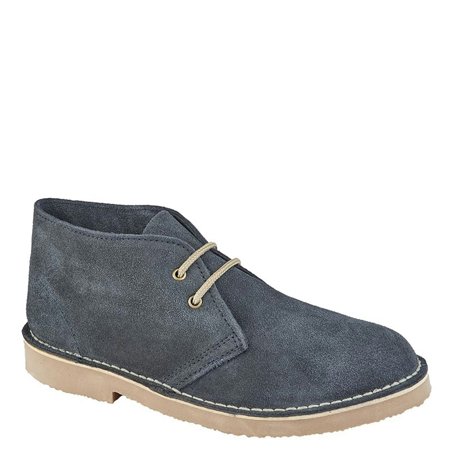 Roamers Men's Blue M 467 Desert Boots - Navy - 11 Uk