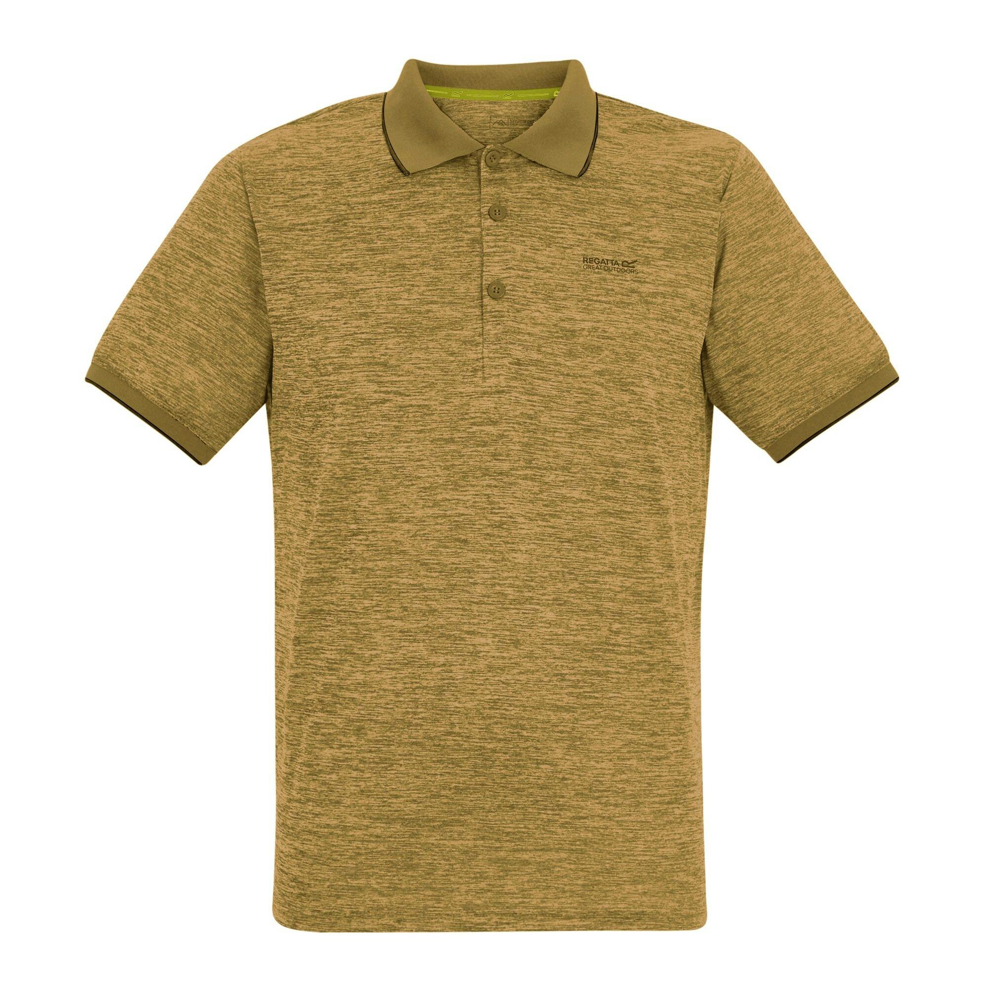 Regatta Men's Brown Remex Ii Jersey Polo Shirt - Wood - 4XL - Wood - 100% Polyester