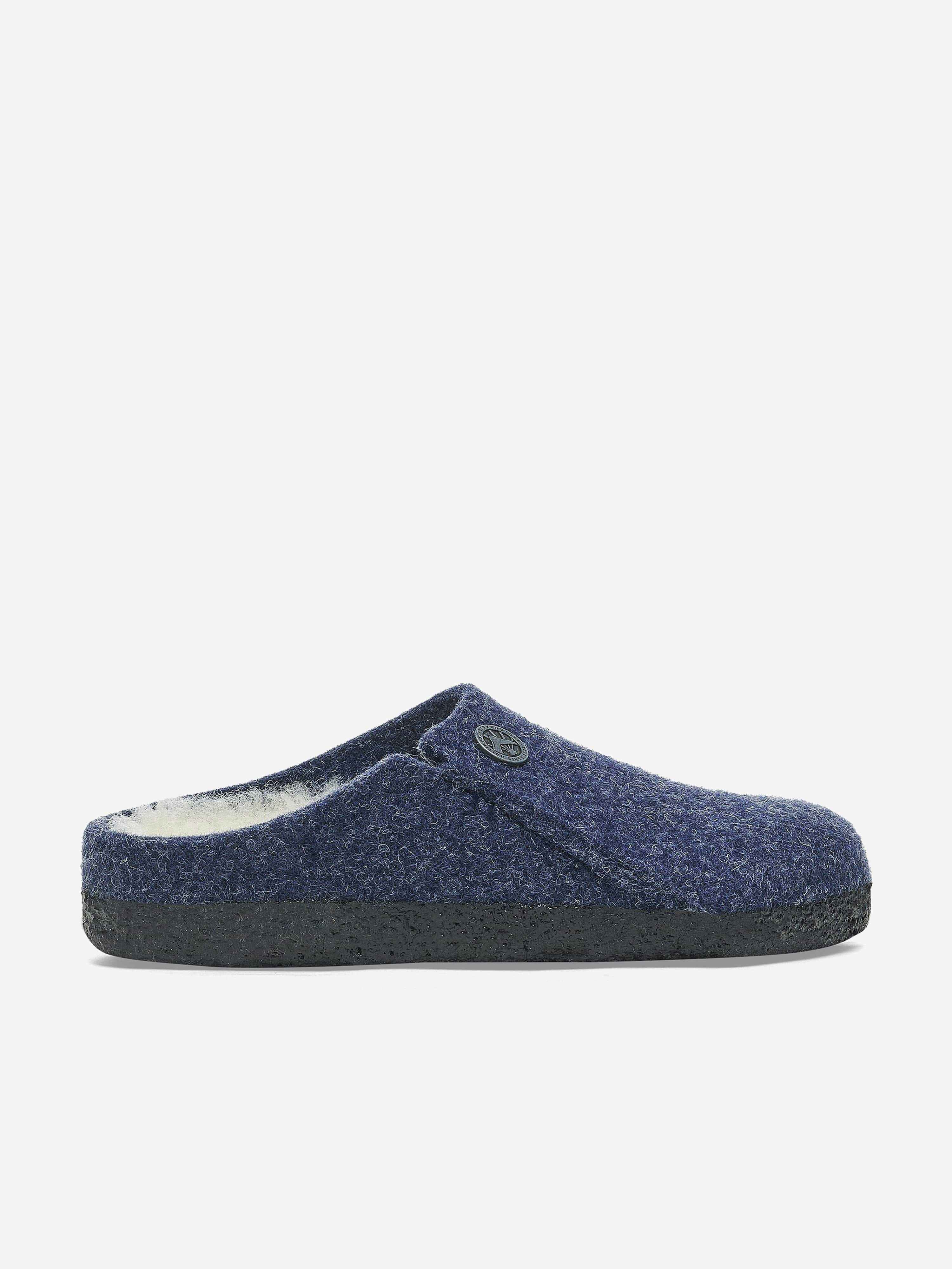 Birkenstock Boys Blue Zermatt Shearling Slippers In Navy - Eu 31 Uk 12.5