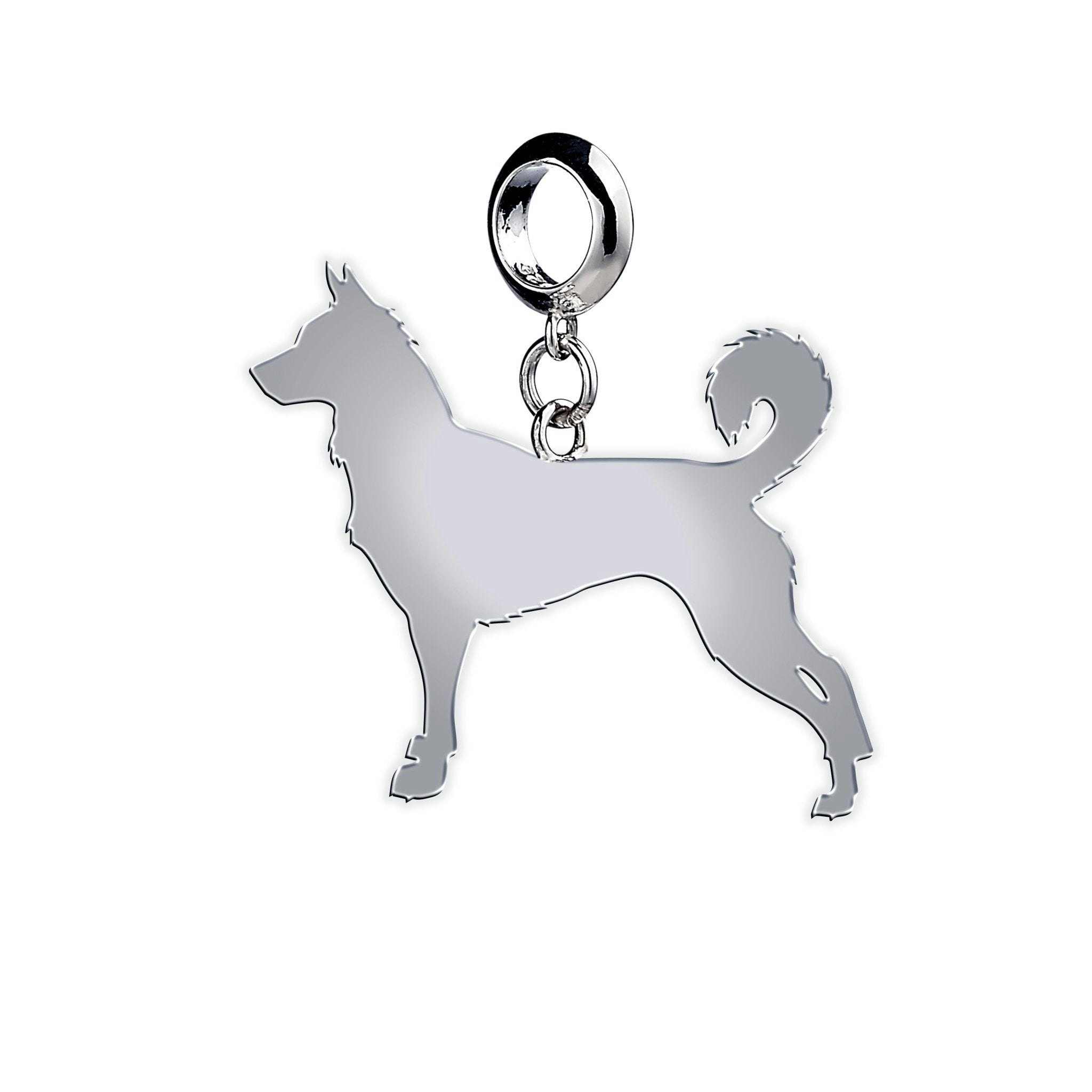 Mylee London Silver Canaan Dog Silhouette Charm - No - Slider Charm