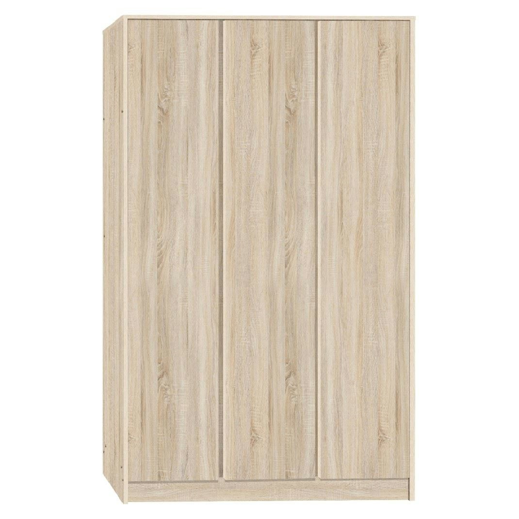 Seconique Malvern 3 Door Triple Wardrobe - Sonoma Oak