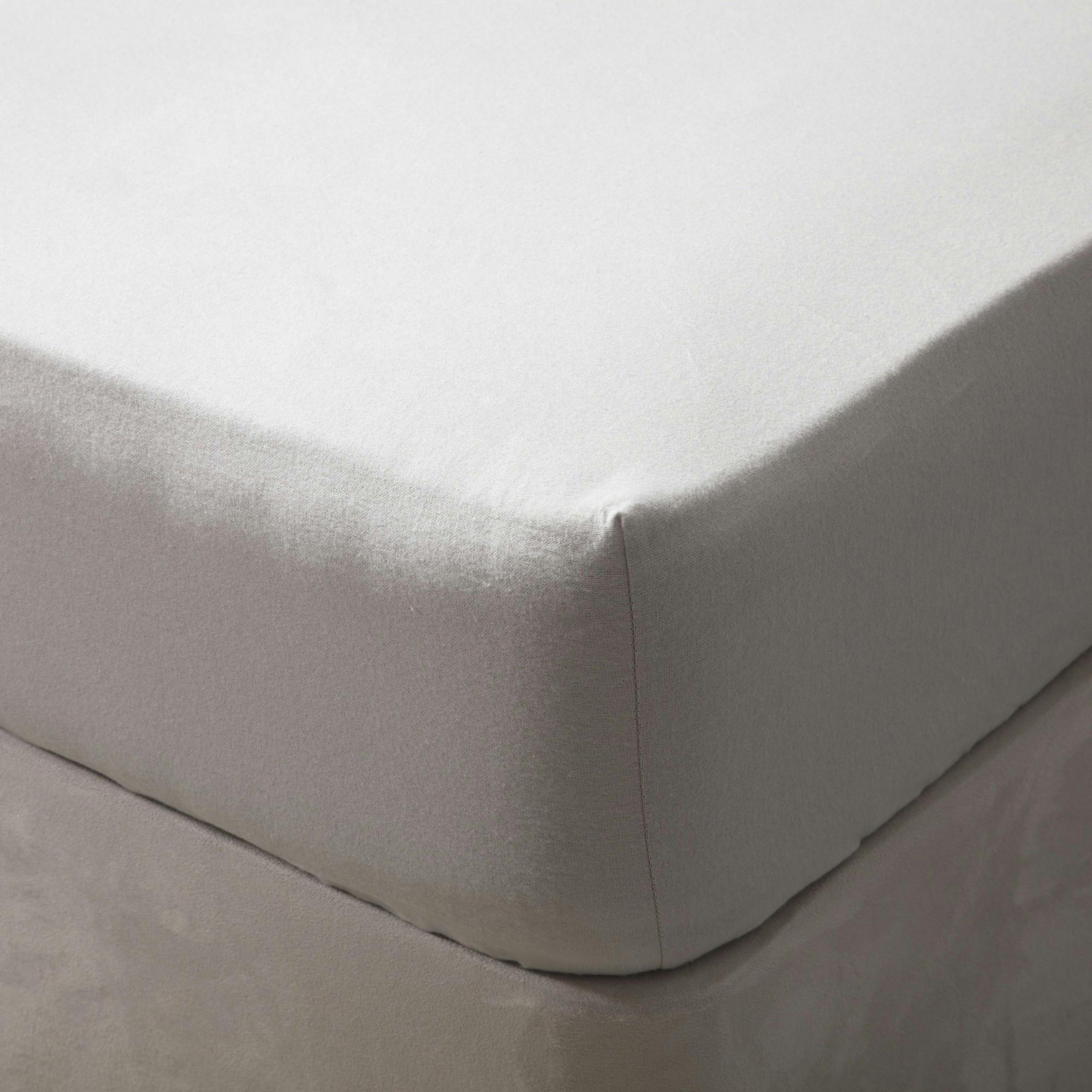 Rackhams Grey Brushed Cotton Fitted Sheet - Single - 100% Brushed Cotton