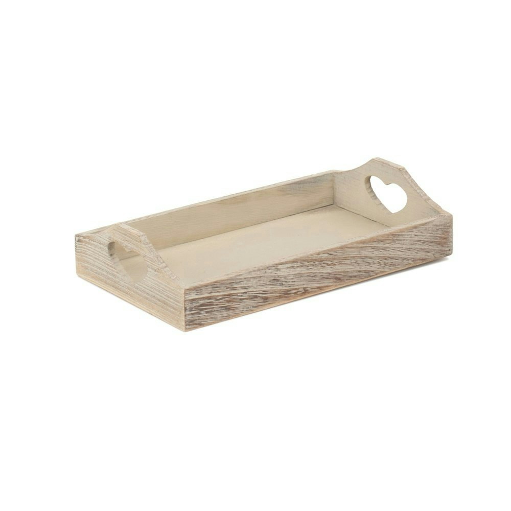 Red Hamper Shallow Wooden Heart Cut Out Tray - Large