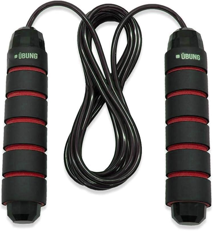 Ubung Red Skipping Rope Fitness Jump Rope Adjustable Length With Foam Handle