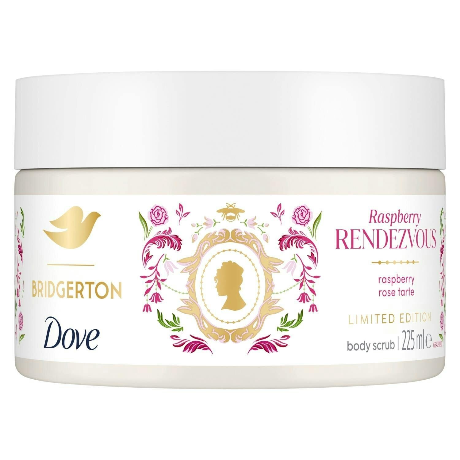 Dove Bridgerton Body Scrub Raspberry Rendezvous Exfoliator Scrub 225ml 4 Pack - Image 8