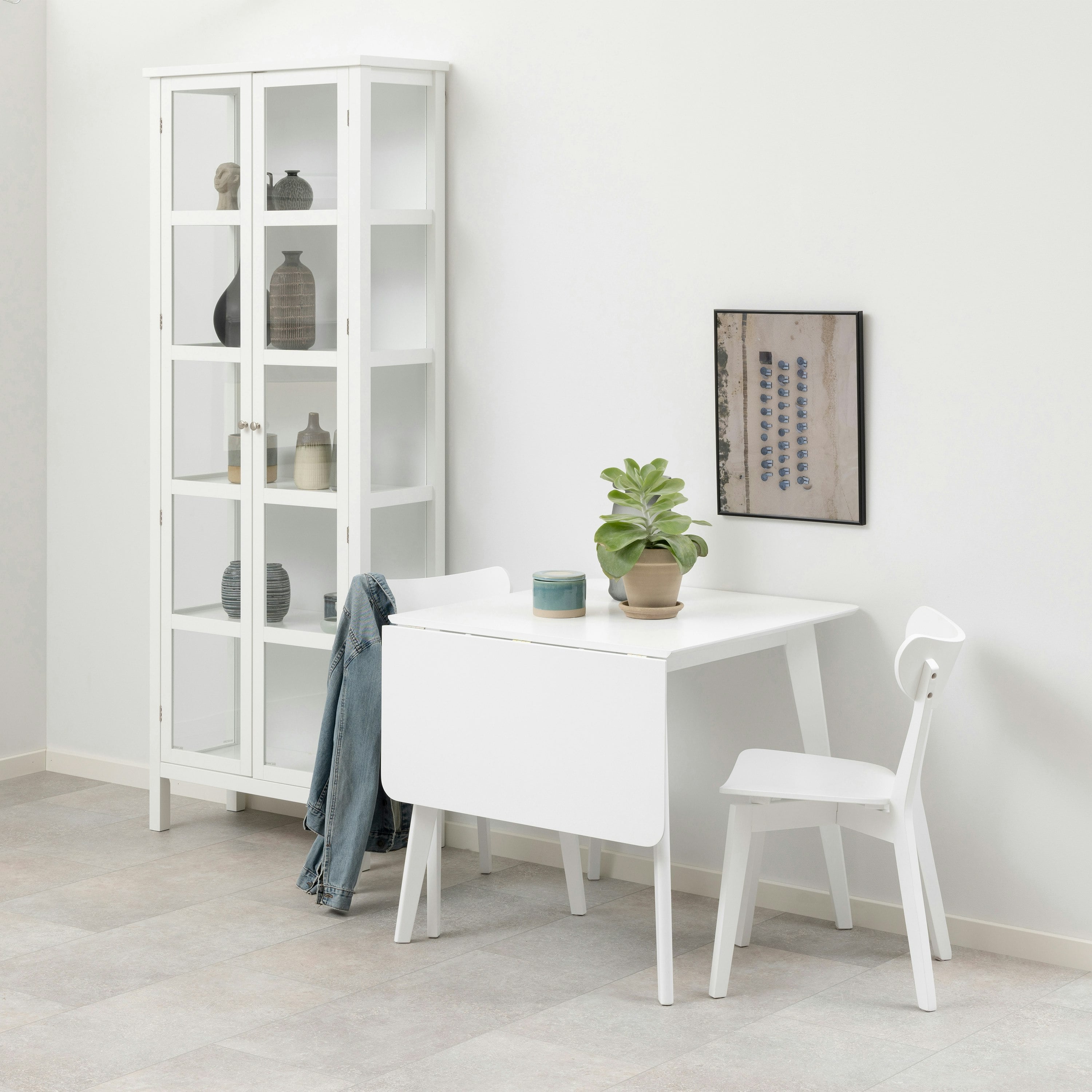 Furniture To Go Roxby Square Dining Table In White 120X80cm Includes 2 Roxby Dining Chairs In White - White - Image 4